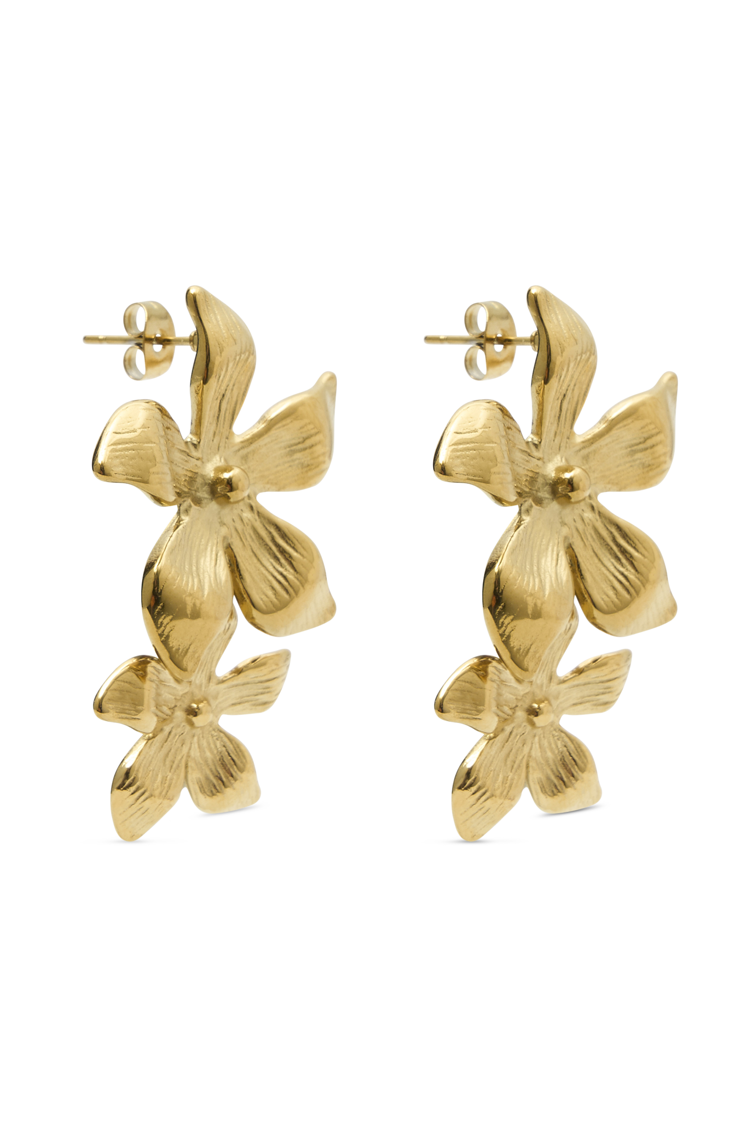 Infatuated Drop Flower Earrings - Gold | MESHKI US Infatuated Drop Flower Earrings - Gold | MESHKI US
