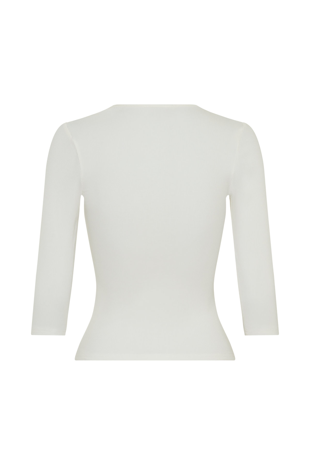 Jane Broiderie Ribbed Long Sleeve Top - White #7