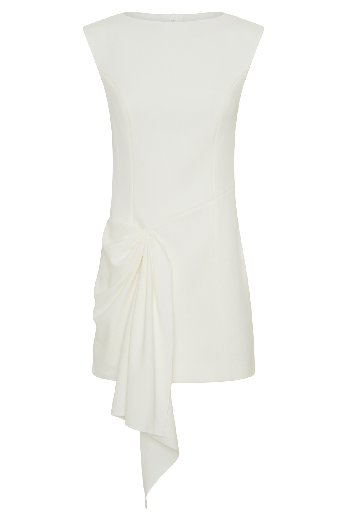 Jessica Crepe Draped Mini Dress - White #8