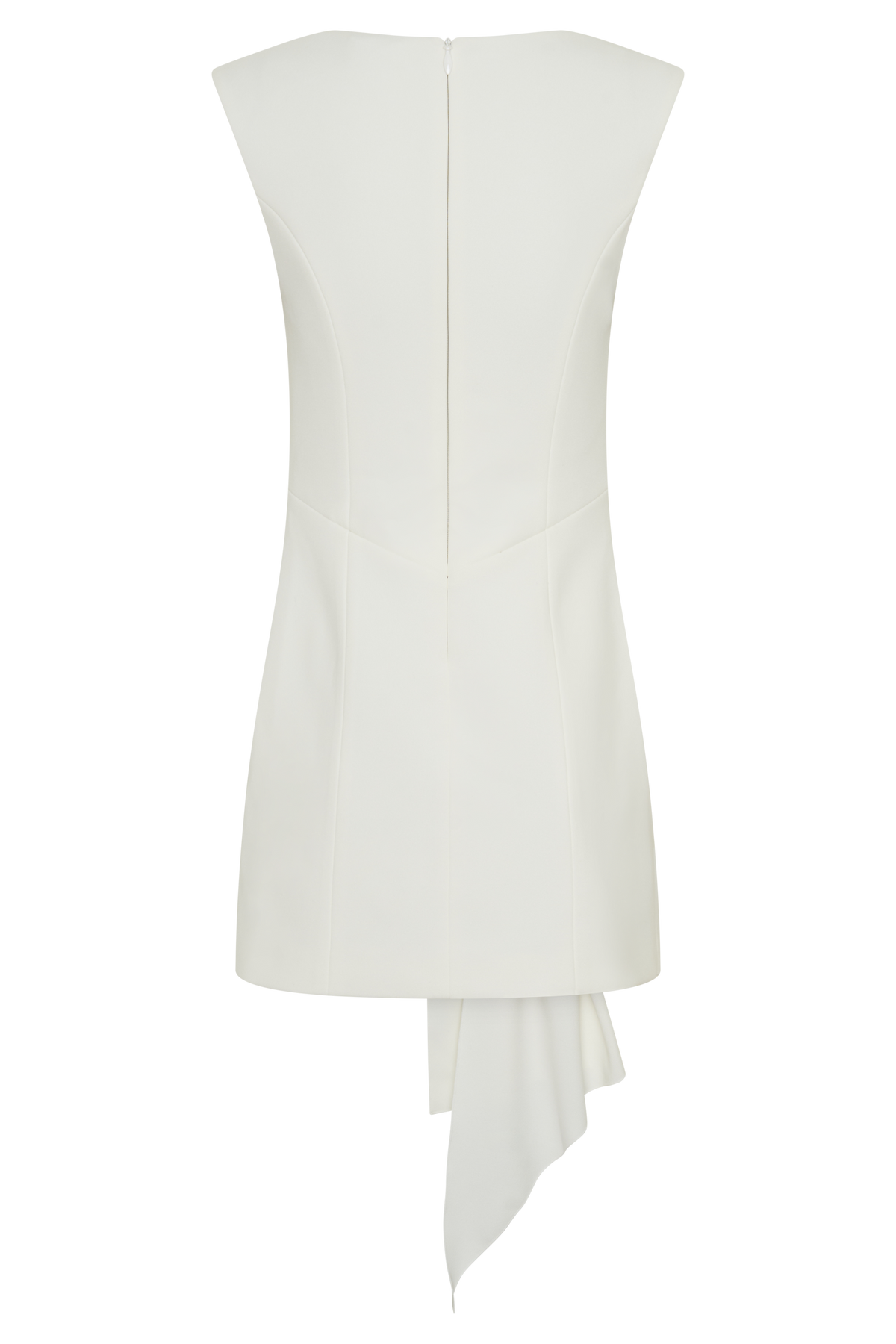 Jessica Crepe Draped Mini Dress - White