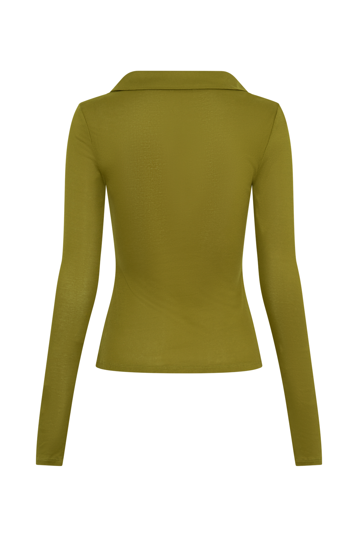 Jessina Collared Long Sleeve Top - Olive #7