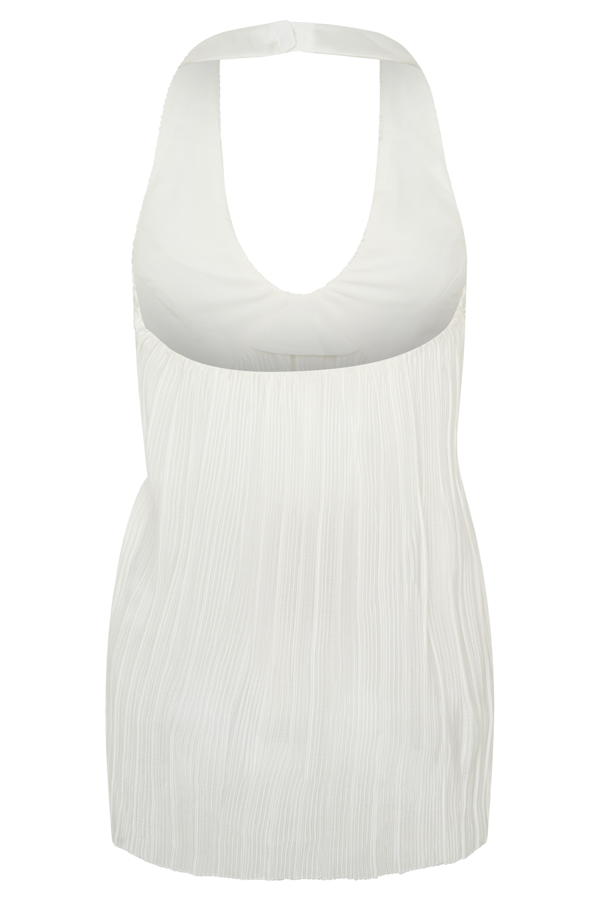 Jonah Halter Plisse Sleeveless Top - Ivory #7