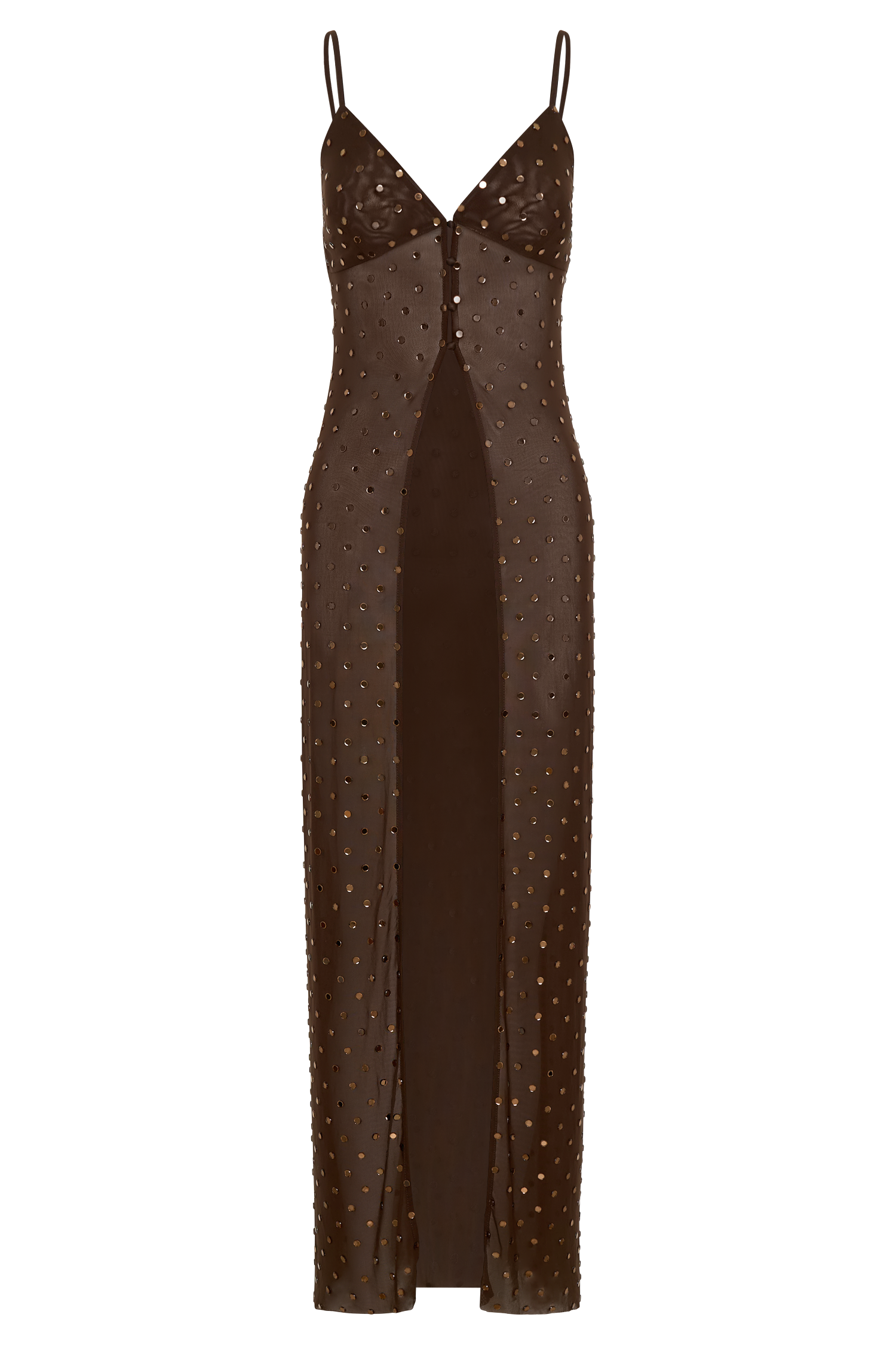 Jackie Longline Diamante Top - Chocolate #8