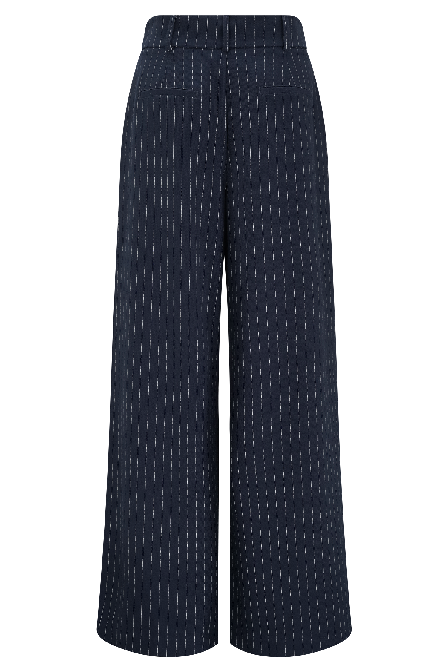 Jacqueline Pleated Wide Leg Pants - Navy Pinstripe #8