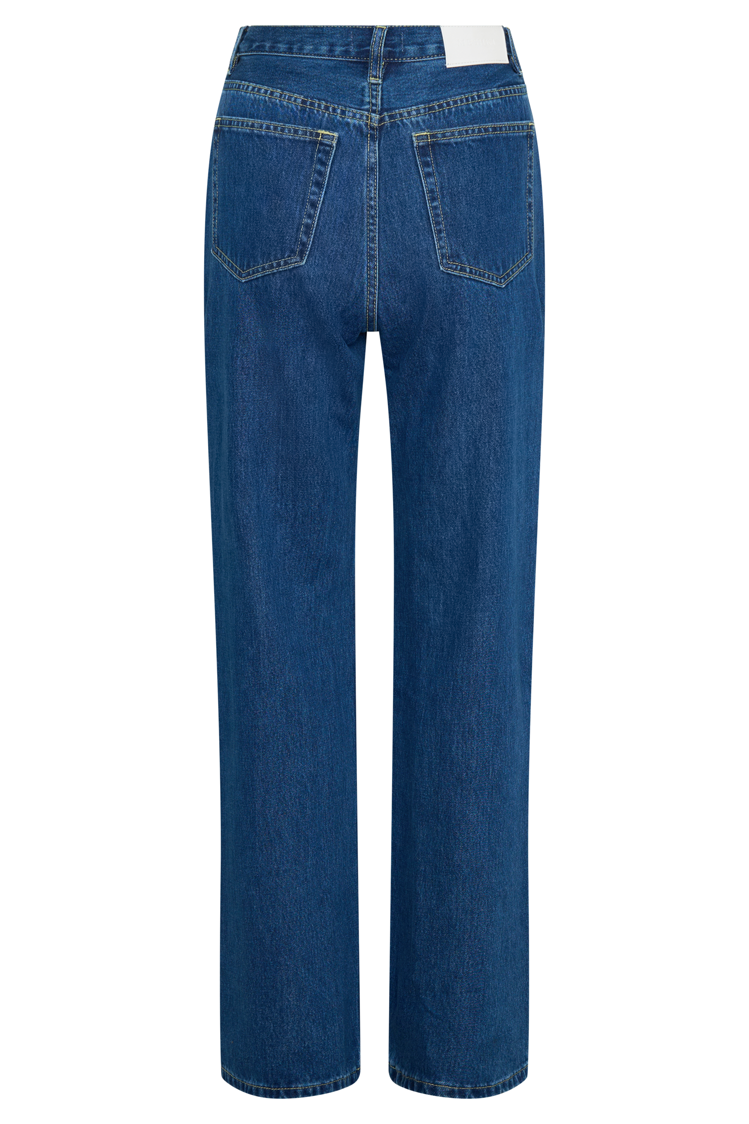 Janine High Waisted Straight Leg Jeans - Dark Blue | MESHKI US Janine High Waisted Straight Leg Jeans - Dark Blue | MESHKI US