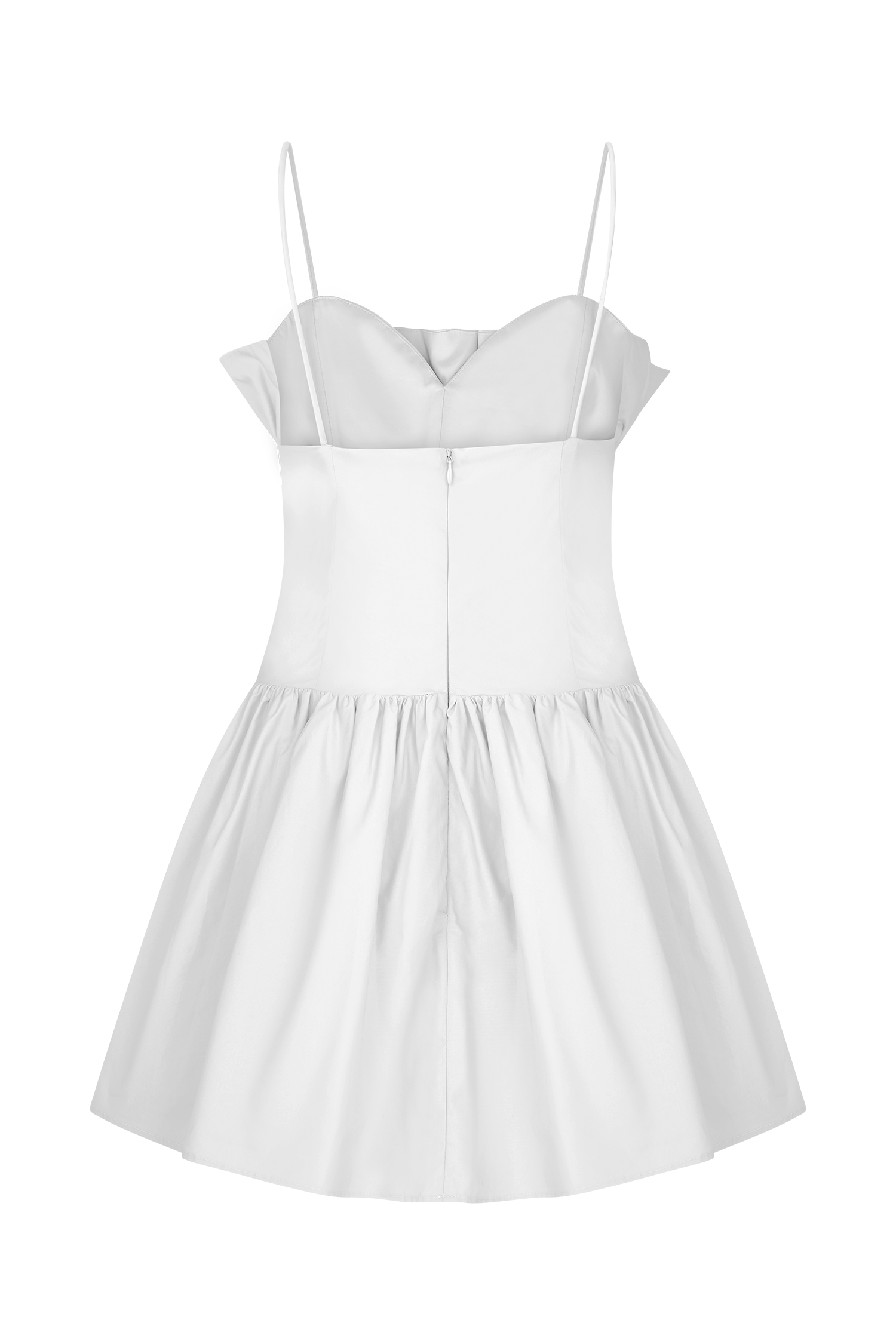 Janis Cotton Frill Mini Dress - White | MESHKI US
