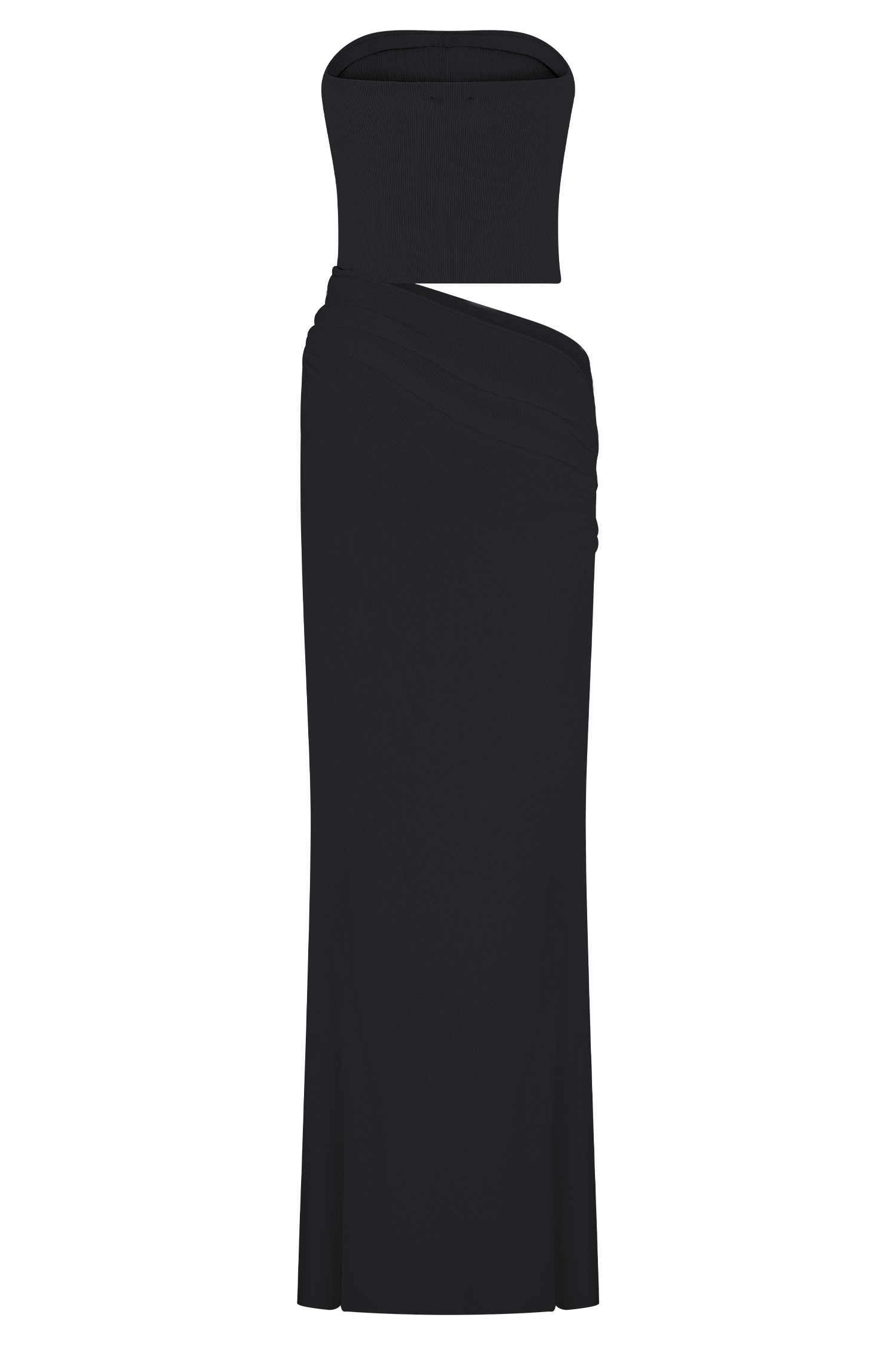 Jasiel Strapless Knit Maxi Dress - Black | MESHKI US Jasiel Strapless Knit Maxi Dress - Black | MESHKI US