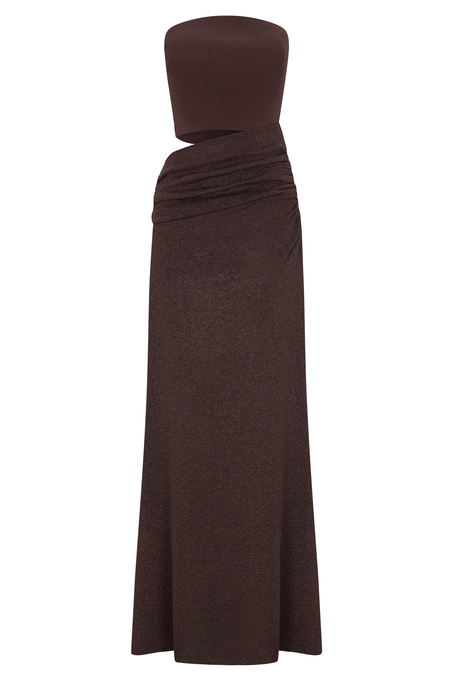 Jasiel Strapless Knit Maxi Dress - Chocolate #11