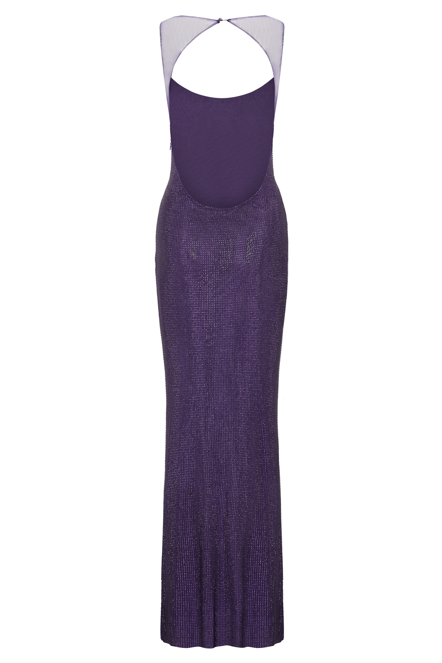 Jasmyn Hot Fix Maxi Dress With Mesh Back - Purple #7