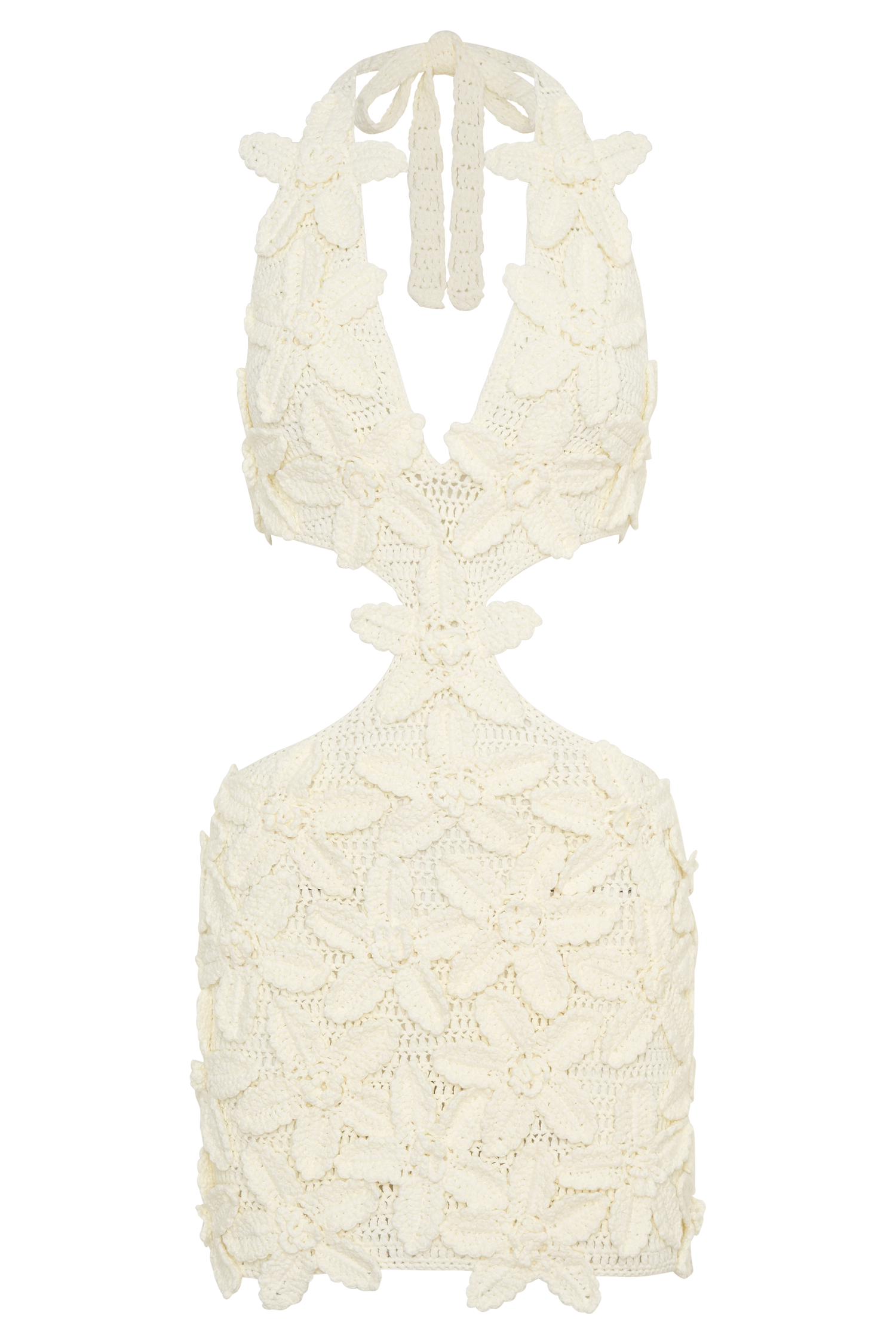 flower crochet mini dress Jaylene Floral Crochet Mini Dress - White