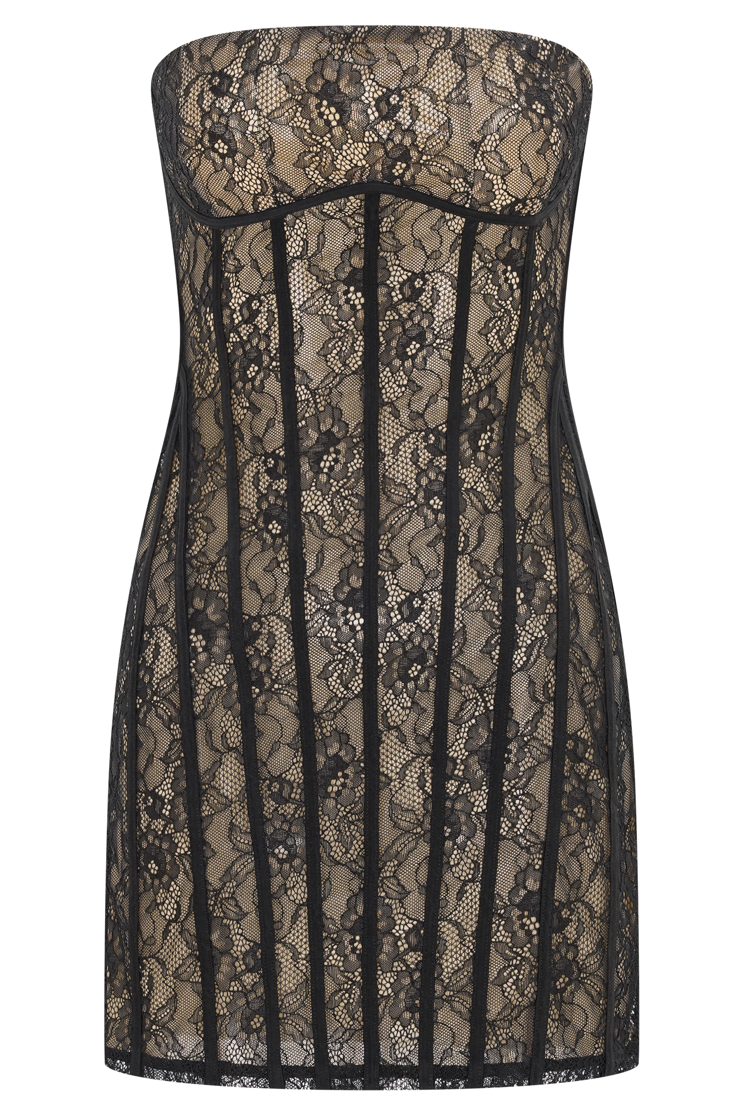 Jeannette Panelled Lace Mini Dress - Black | MESHKI US Jeannette Panelled Lace Mini Dress - Black | MESHKI US