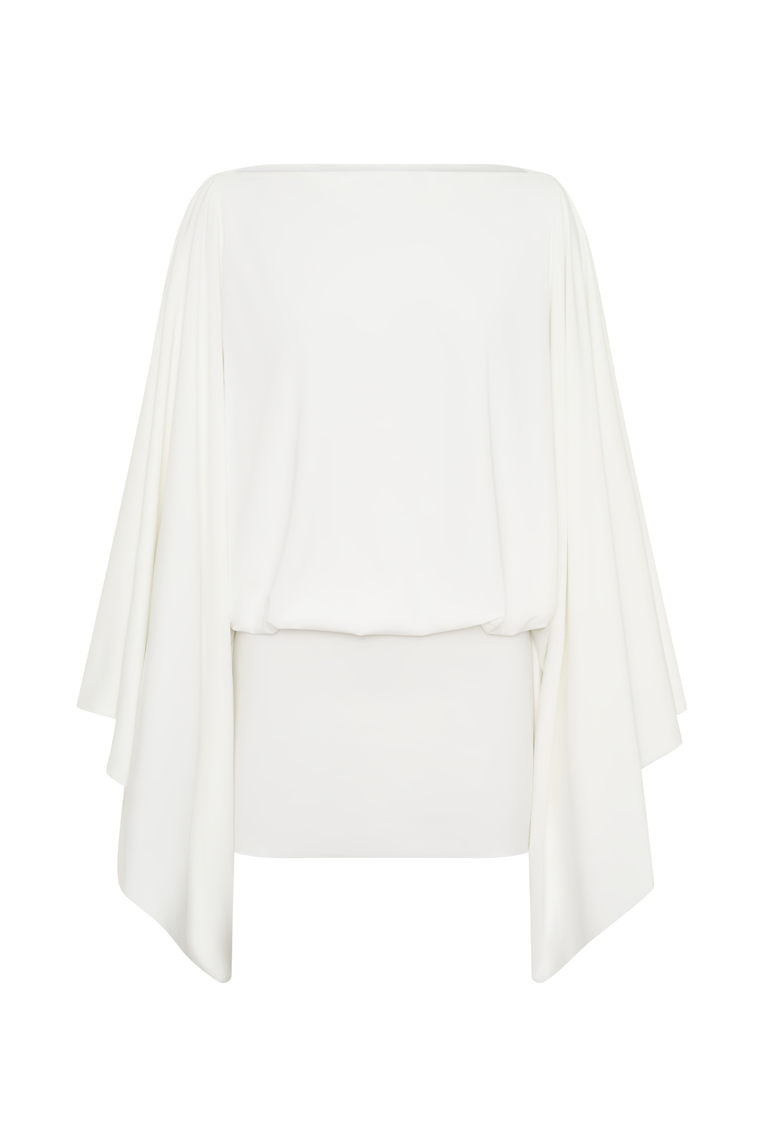 Jessy Draped Open Back Mini Dress - Ivory #9