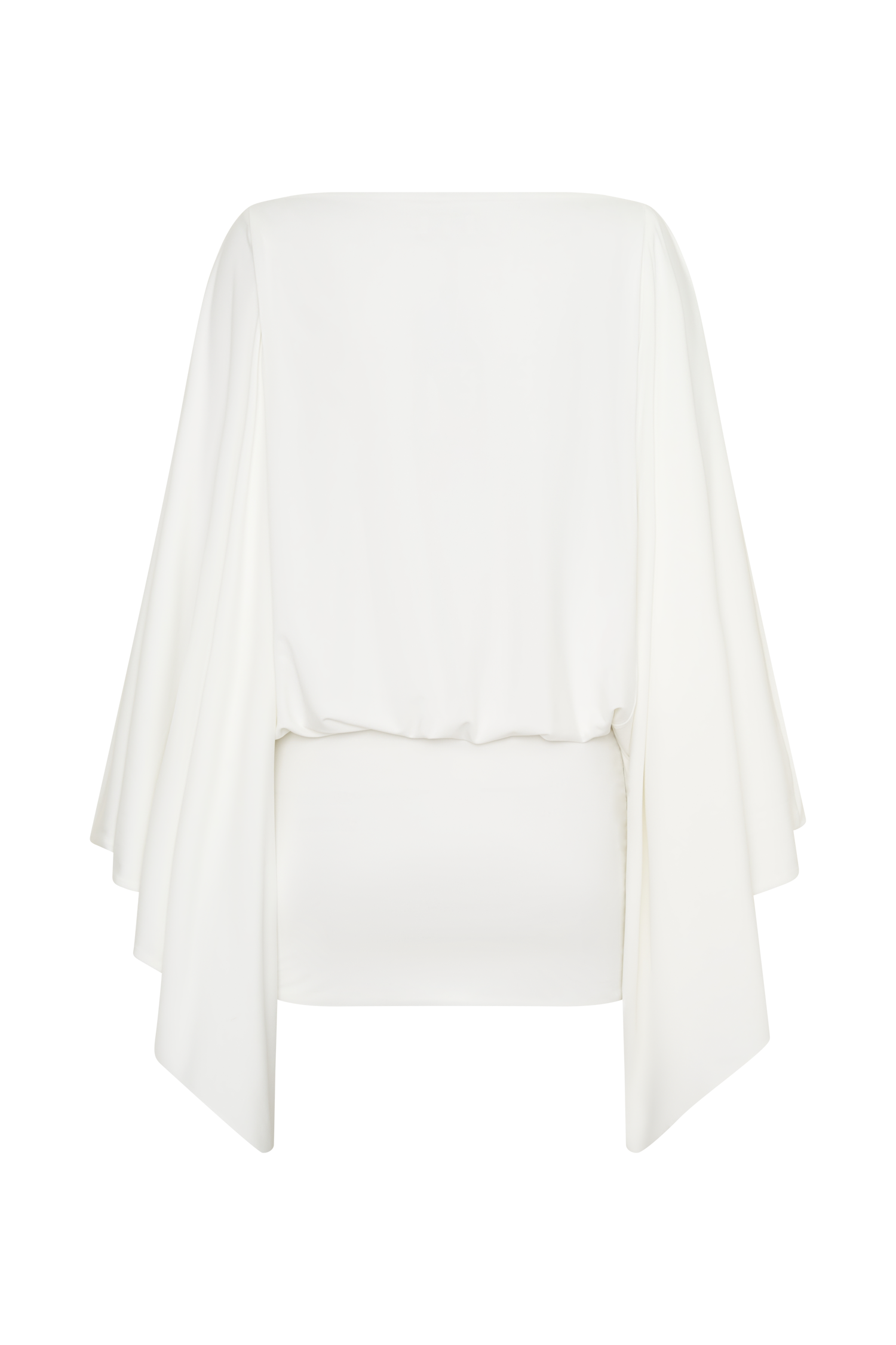 Jessy Draped Open Back Mini Dress - Ivory #8