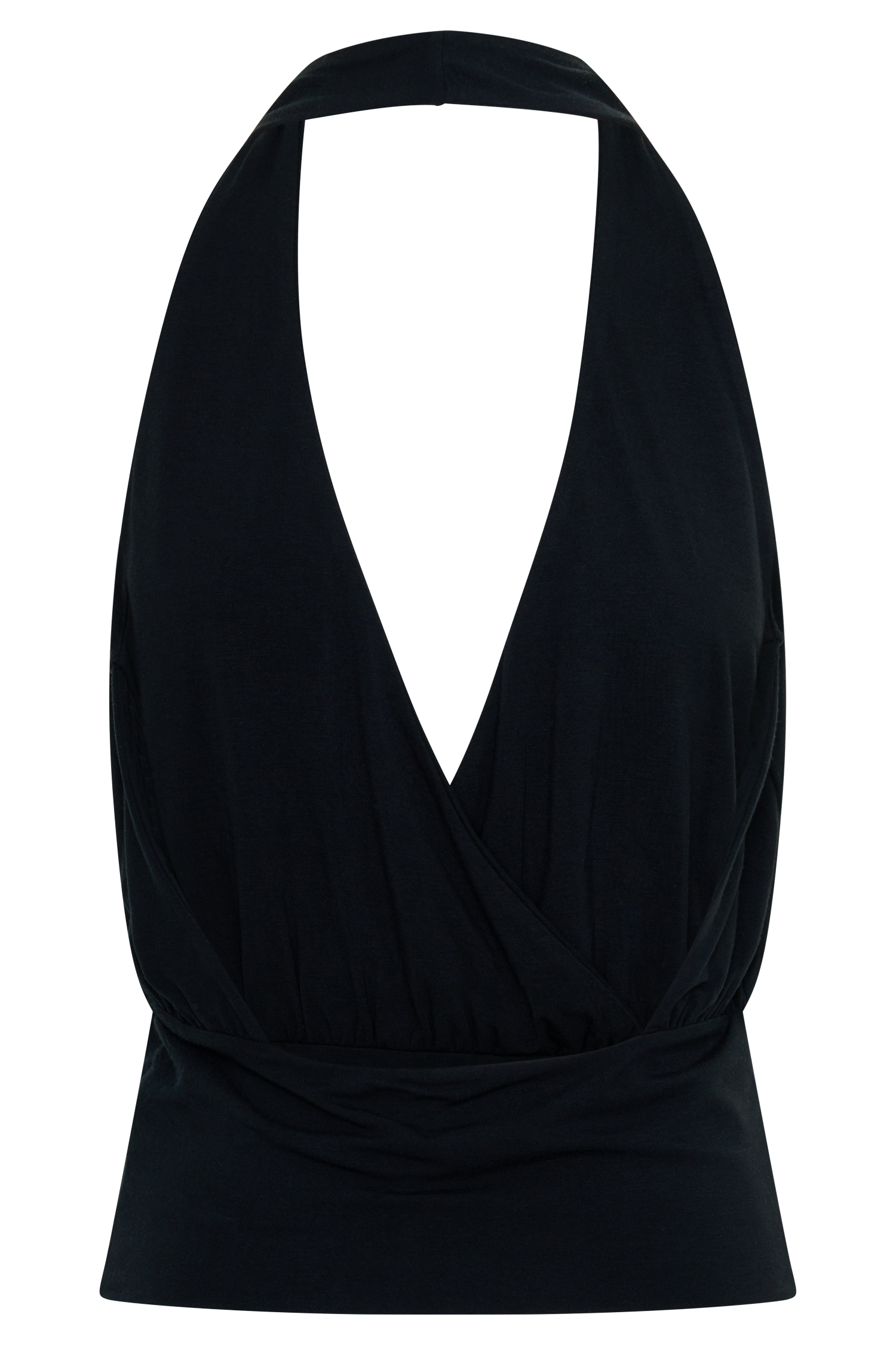 Jina Draped Halter Top - Black #10