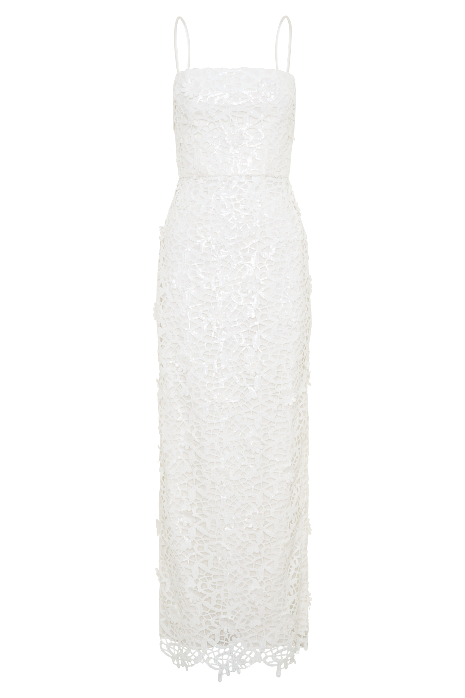 Josefa Sequin Lace Maxi Dress - White | MESHKI US Josefa Sequin Lace Maxi Dress - White | MESHKI US