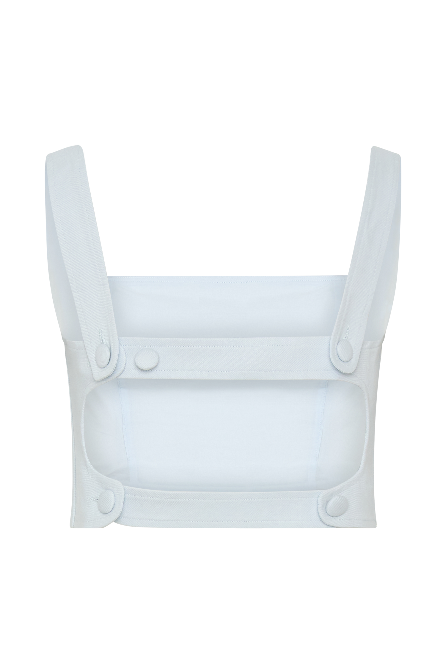 Josephine Crop Top With Open Back - Ice Blue #8