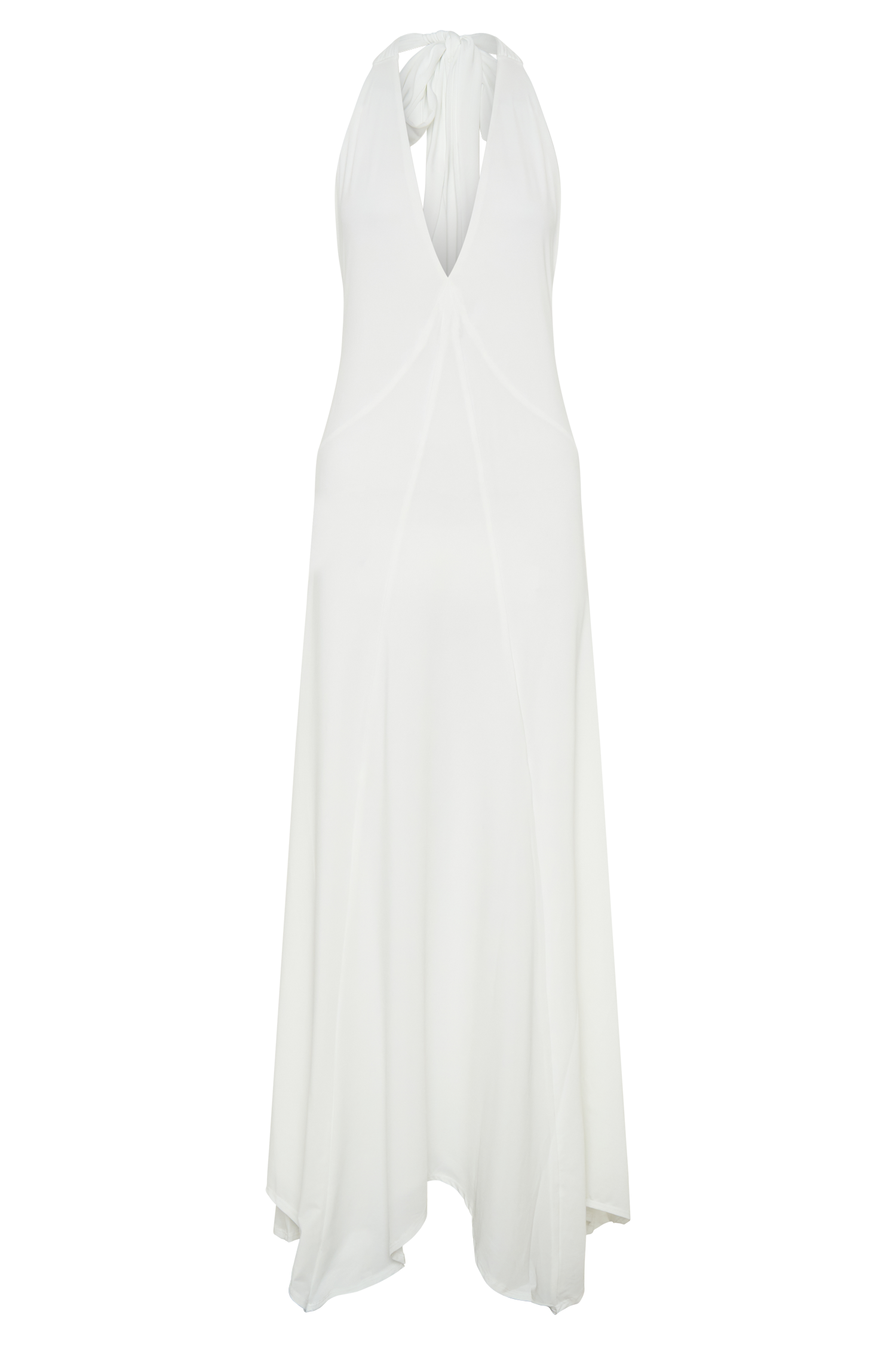 Juliet Slinky Maxi Dress With Scarf - White | MESHKI US Juliet Slinky Maxi Dress With Scarf - White | MESHKI US