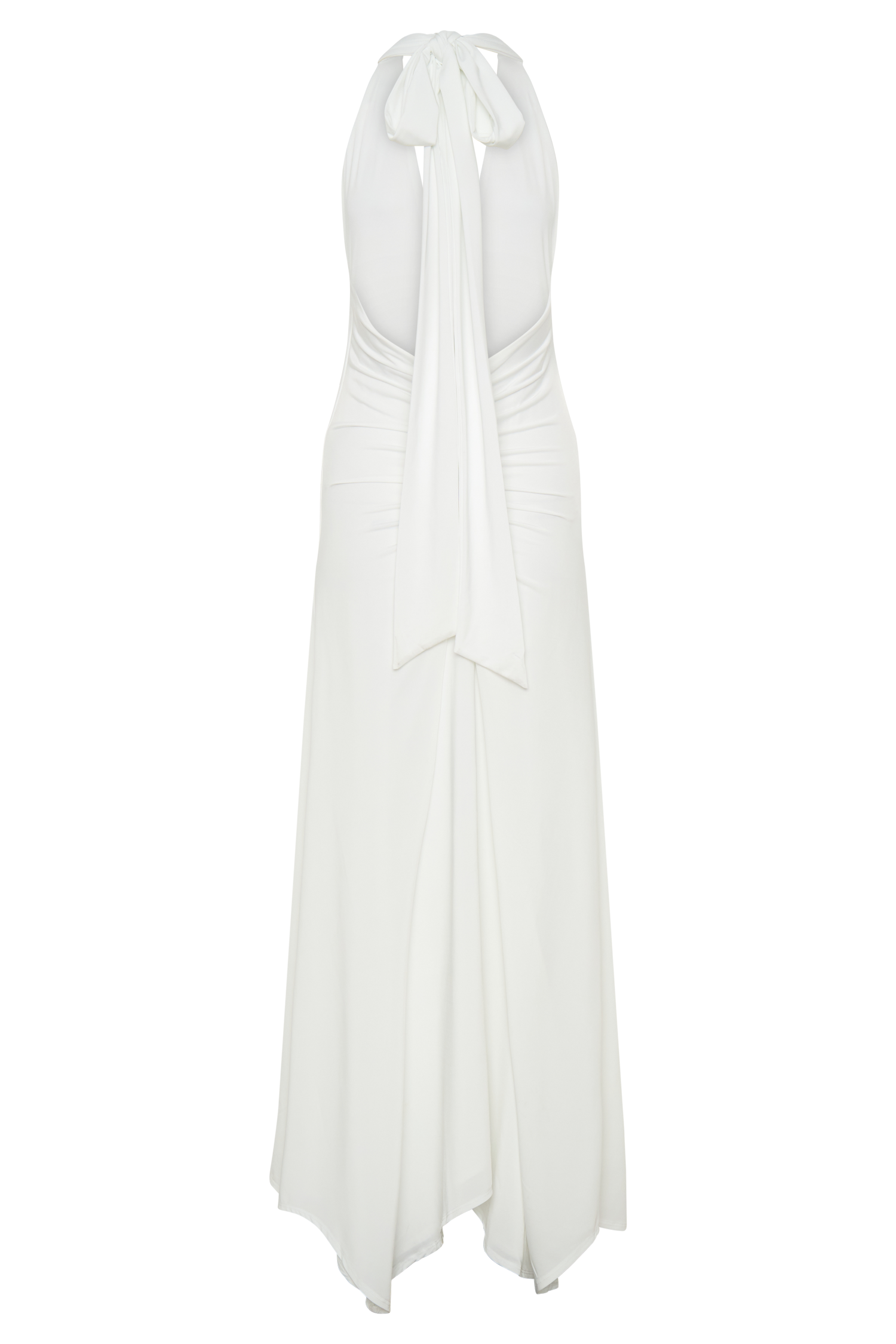 Juliet Slinky Maxi Dress With Scarf - White #10