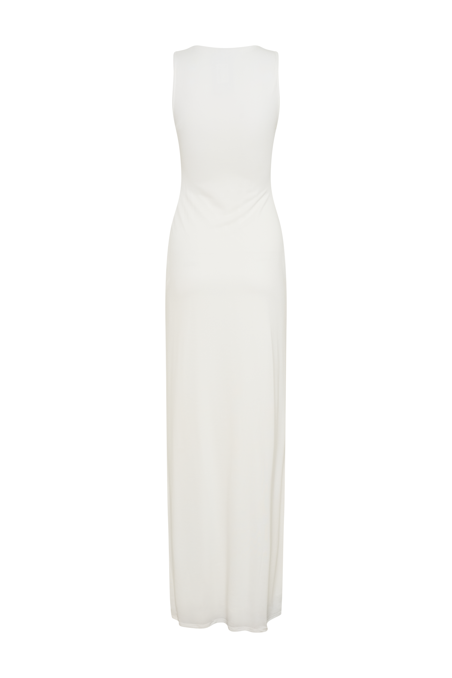 Kassidy Peached Jersey Maxi Dress - Ivory | MESHKI US Kassidy Peached Jersey Maxi Dress - Ivory | MESHKI US