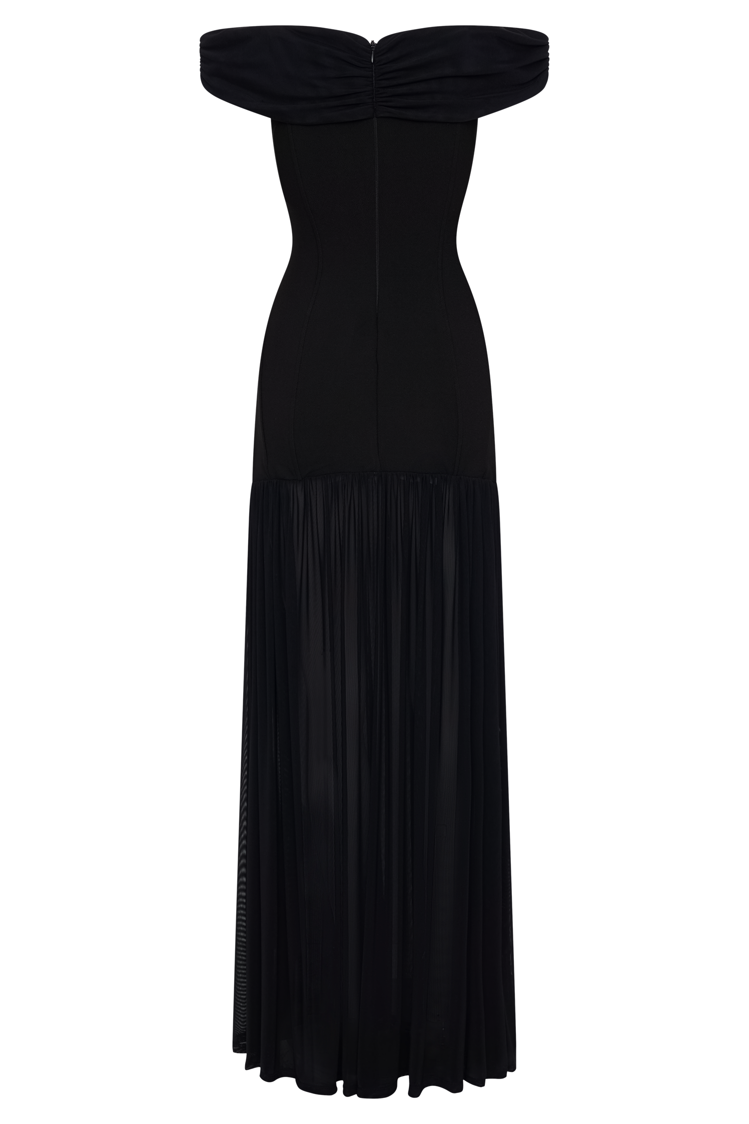 Kellie Off Shoulder Crepe Maxi Dress - Black #8