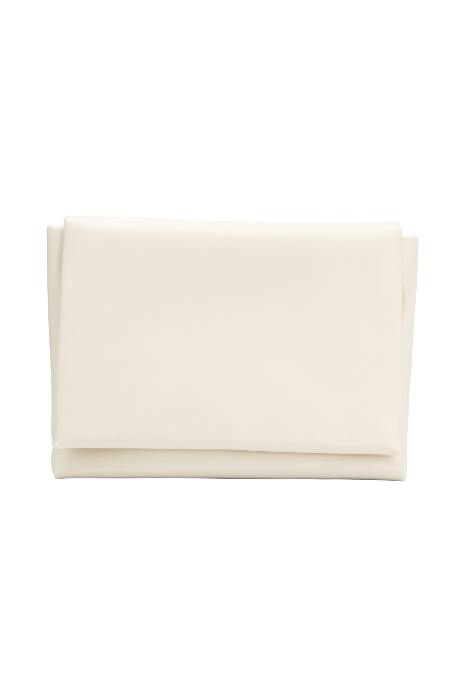 Kiera Faux Leather Oversized Clutch - Ivory #5