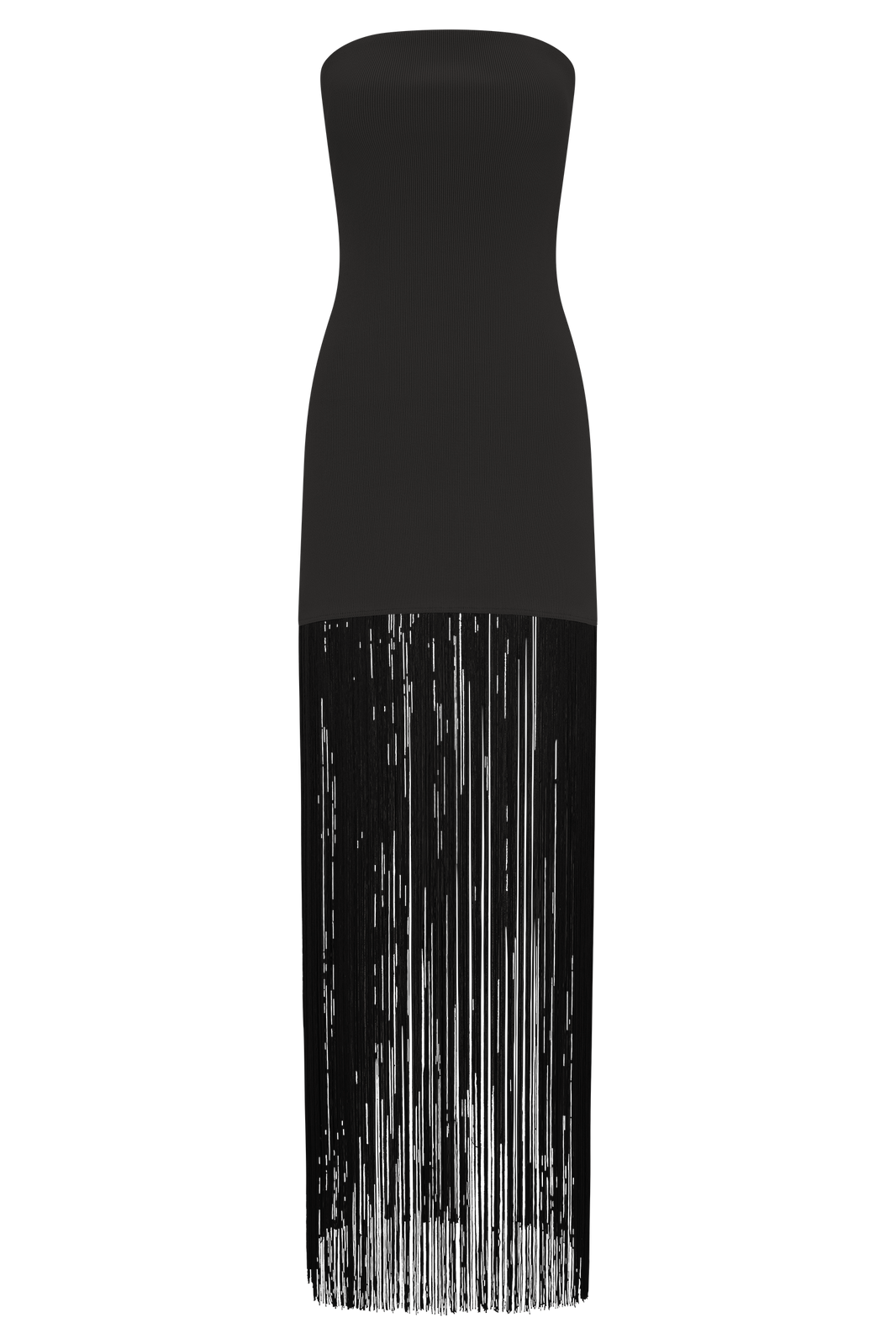 Koah Fringe Bandage Knit Maxi Dress - Black main image 1