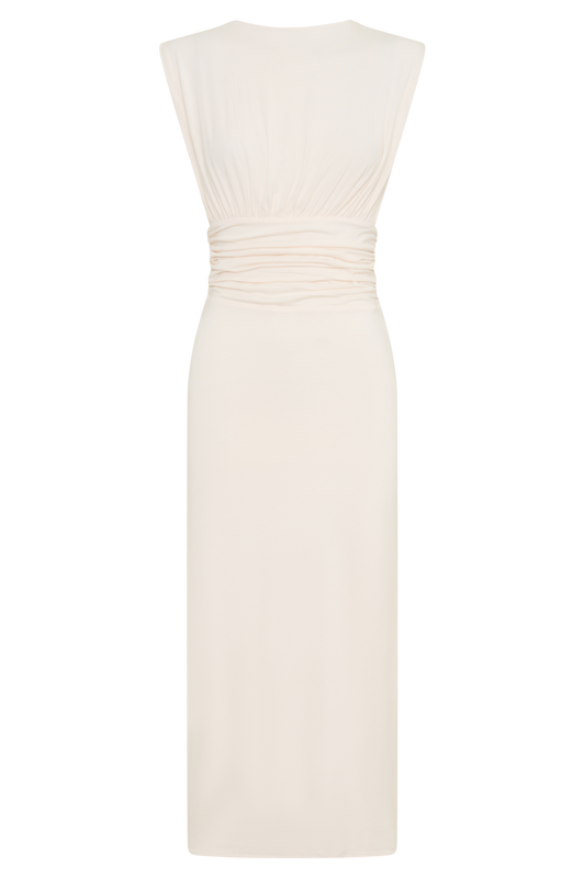 formal white dress Off-White One-Shoulder Long Prom with Corset Off / 10 This elegant trumpet/mermaid dress in slate blue features delicate lace appliques that add texture and sophistication Midi Dresses For Women -