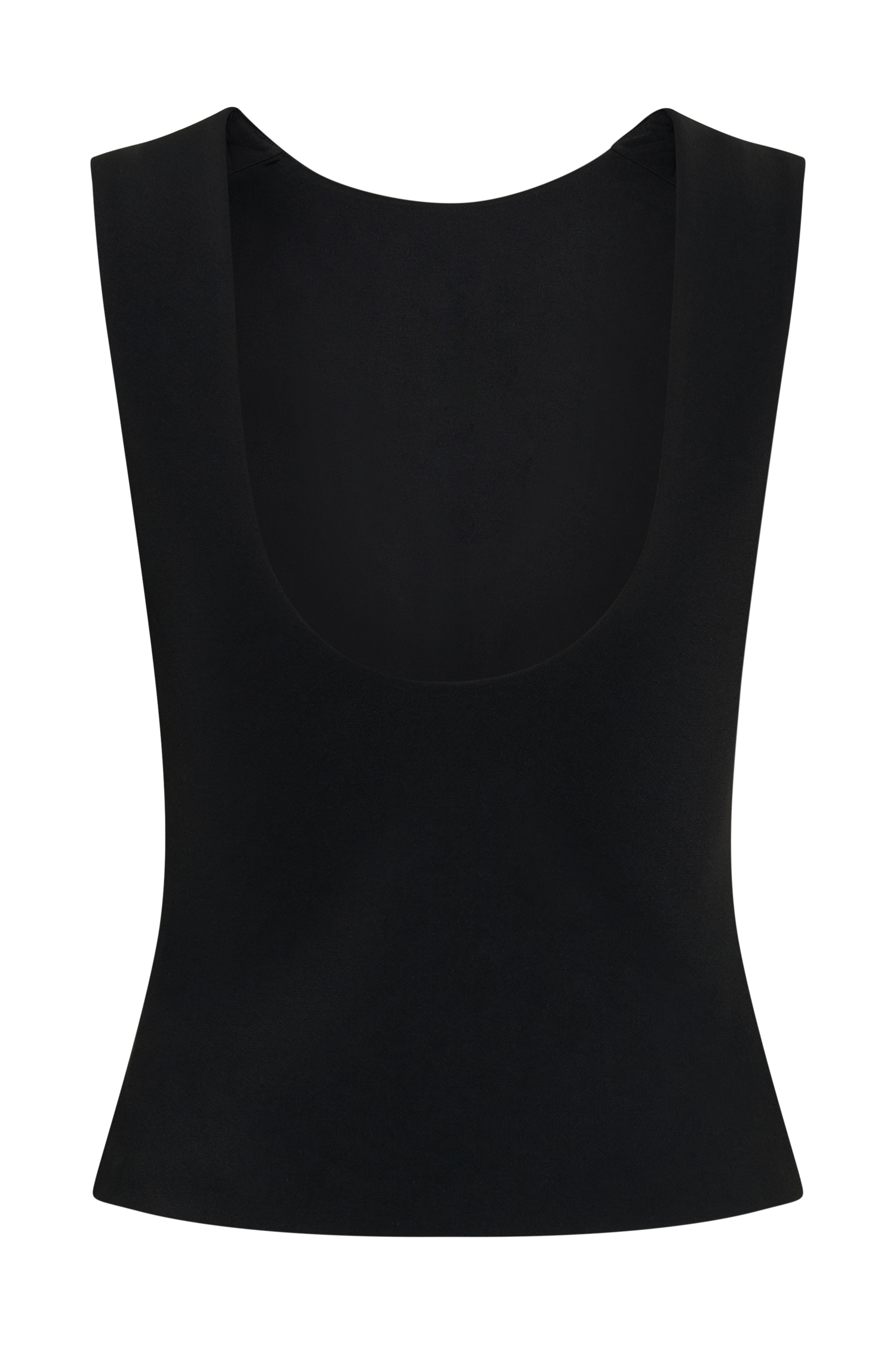 Kyra Open Back Scuba Crepe Top - Black #8