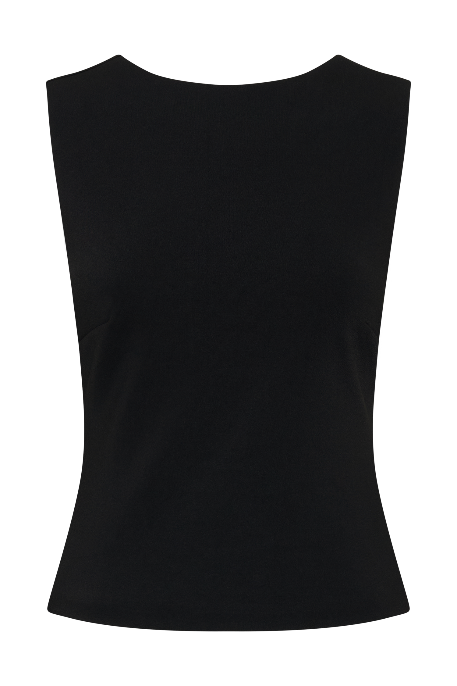 Kyra Open Back Scuba Crepe Top - Black #9
