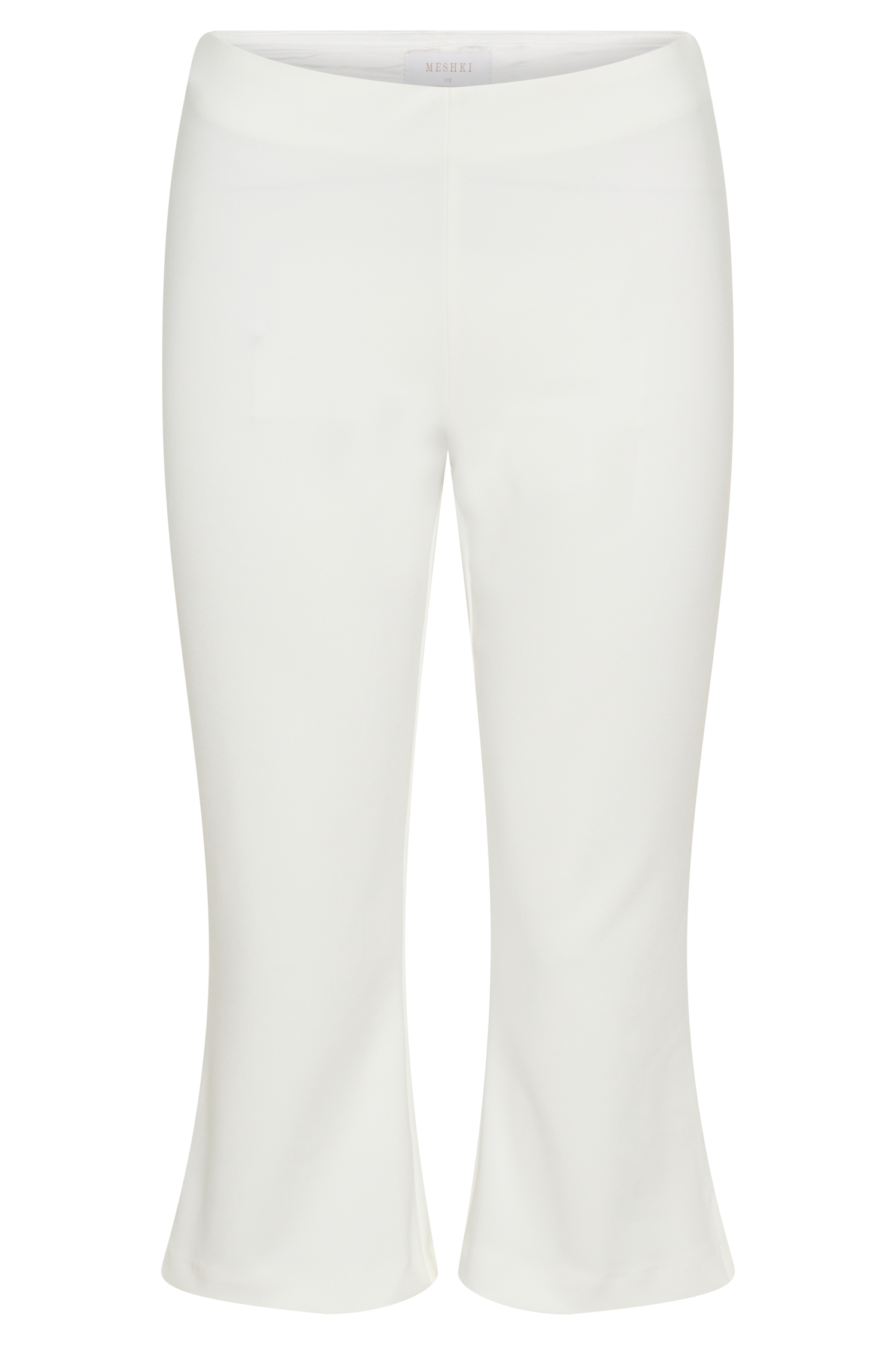 Layla Flared Crepe Capri Pants - White #7