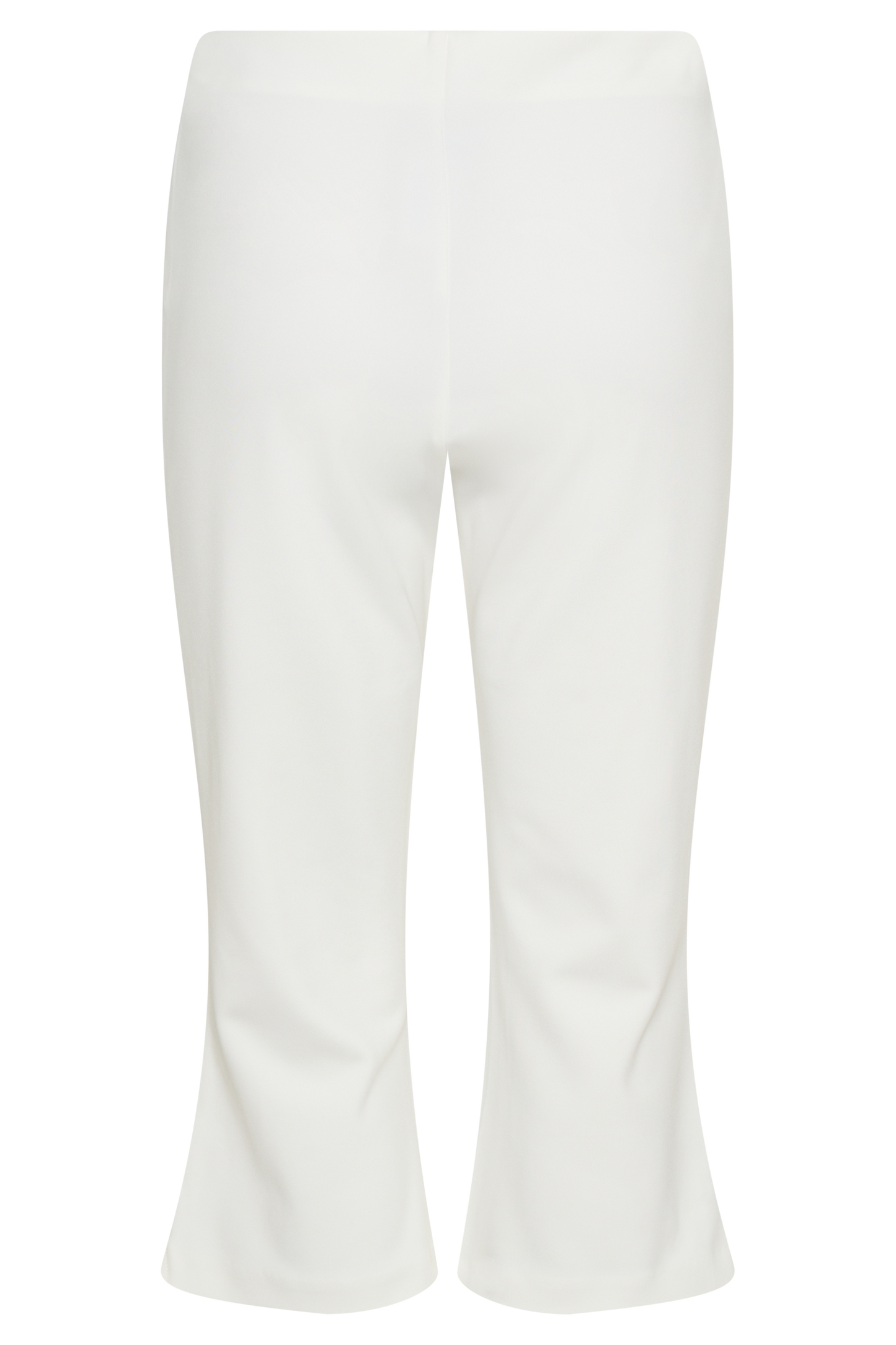 Layla Flared Crepe Capri Pants - White