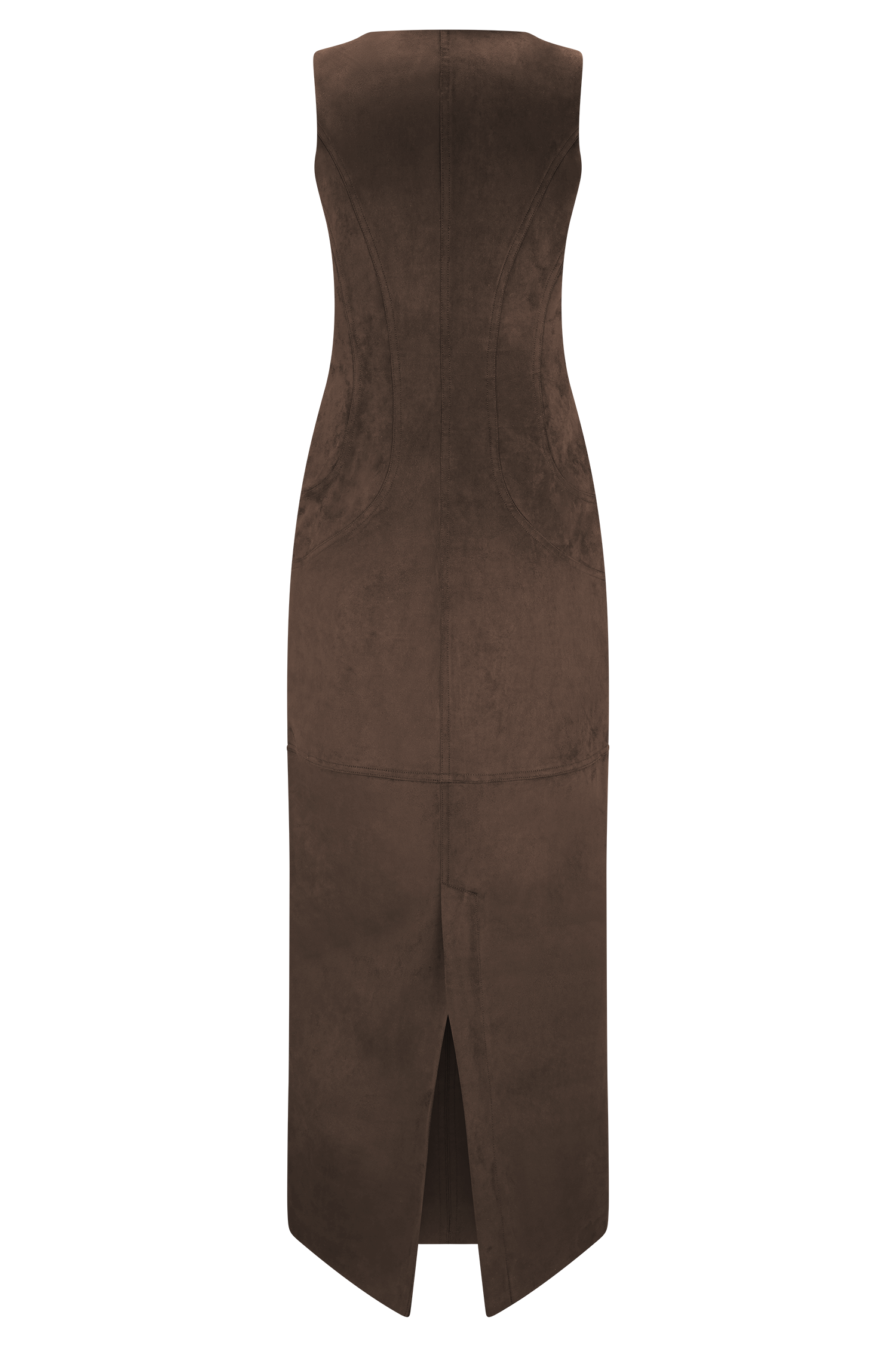 Liam Faux Suede Maxi Dress - Dark Chocolate | MESHKI US Liam Faux Suede Maxi Dress - Dark Chocolate | MESHKI US