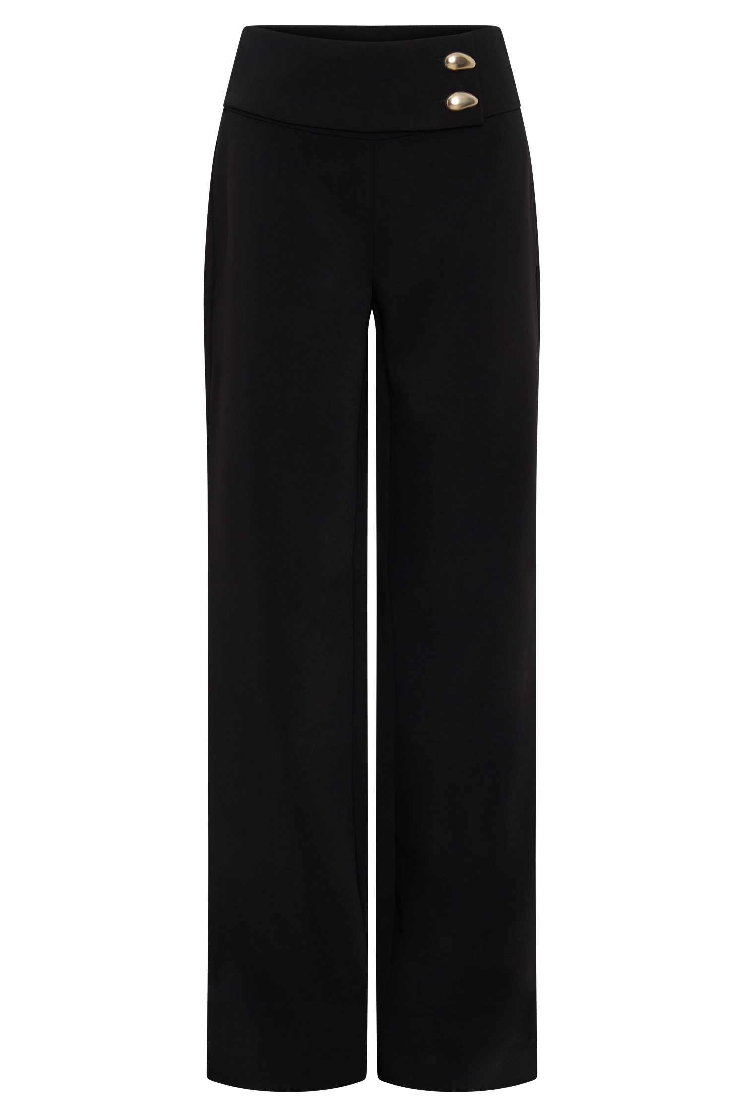 Lindie Straight Leg Suiting Pants - Black | MESHKI US