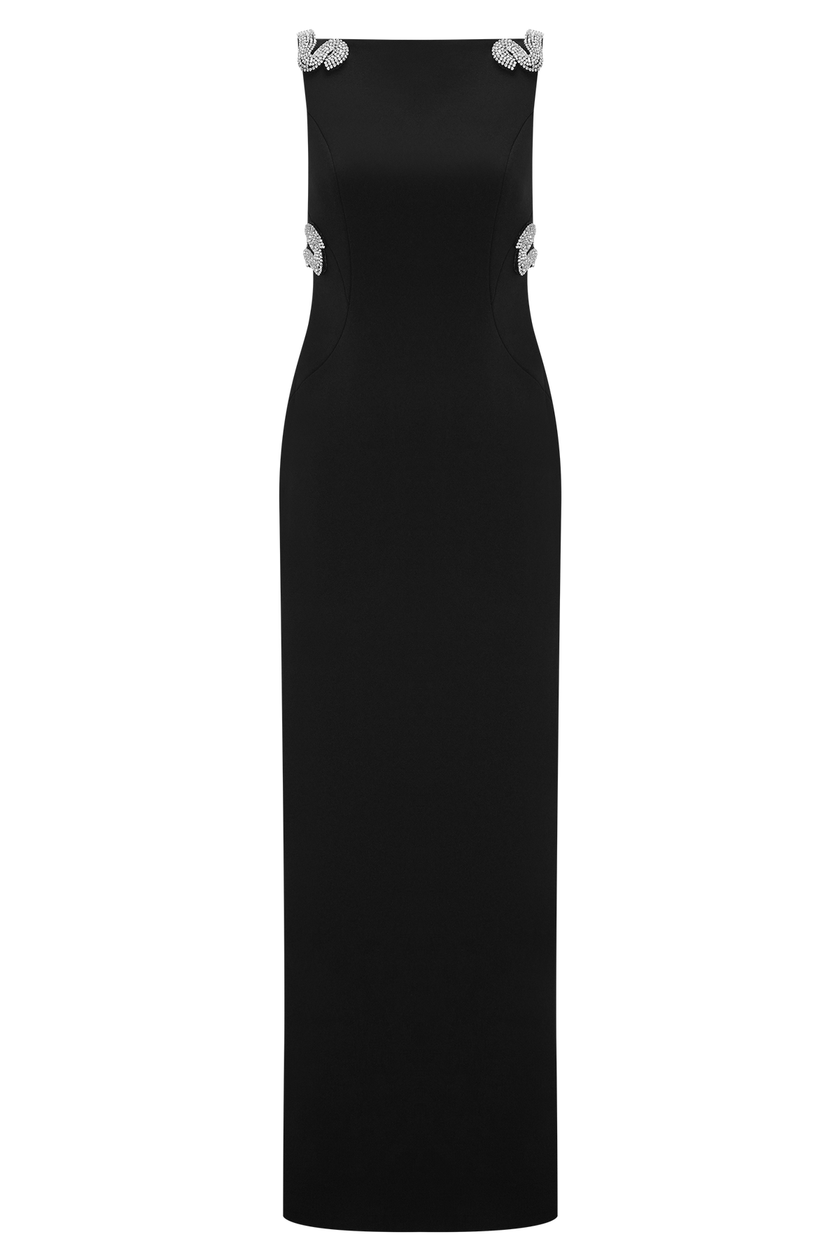 Lorde Embellished Crepe Maxi Dress - Black #13