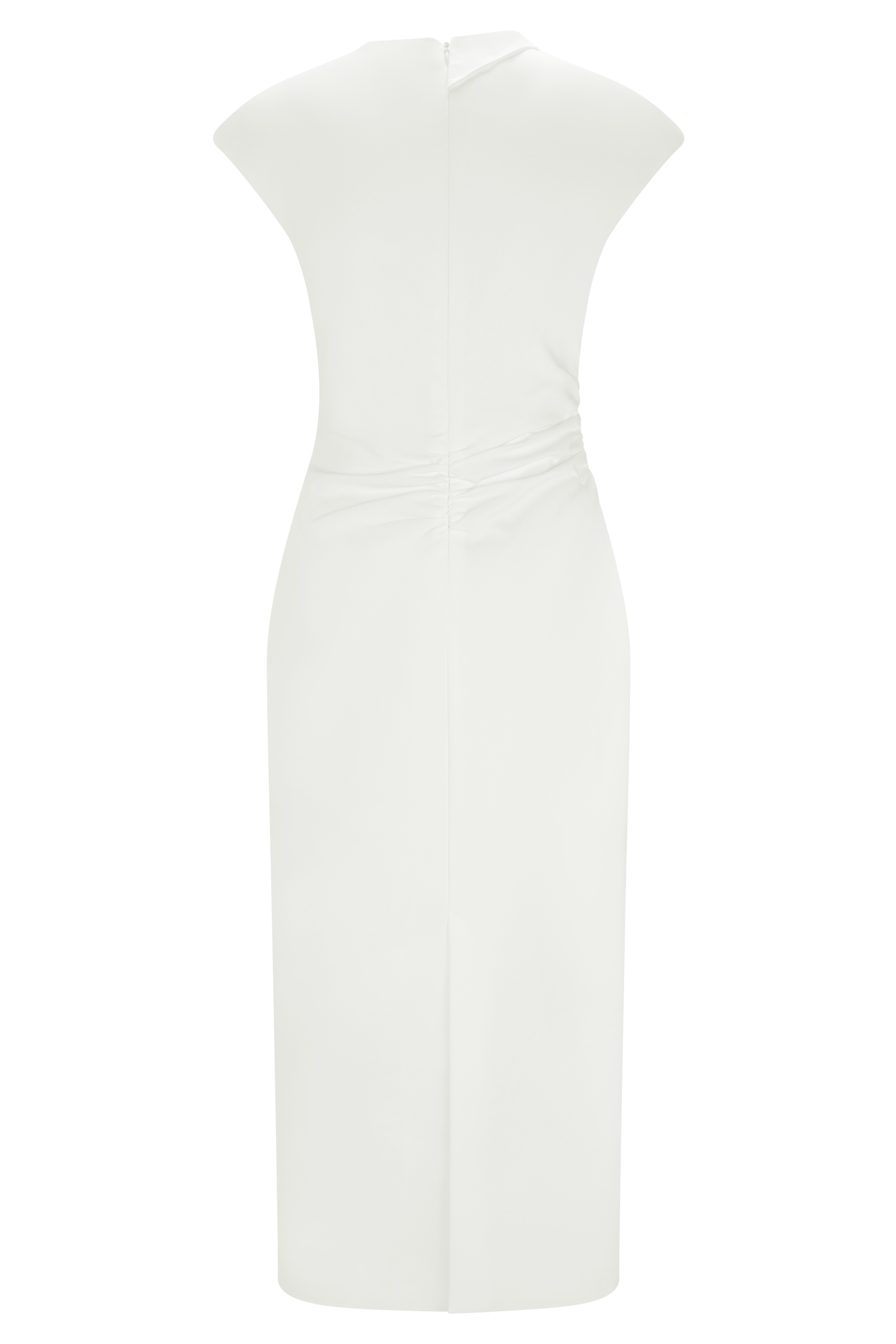 white pencil dress Lorena Cotton Midi Dress - White