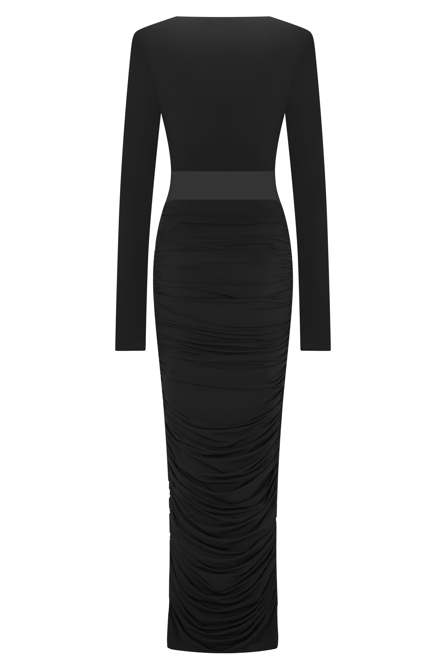 Louanne Slinky Long Sleeve Maxi Dress - Black #6