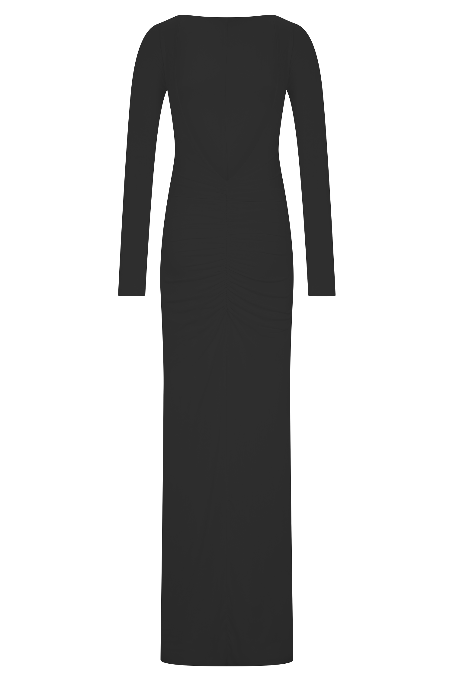 Louisa Long Sleeve Slinky Maxi Dress - Black #6