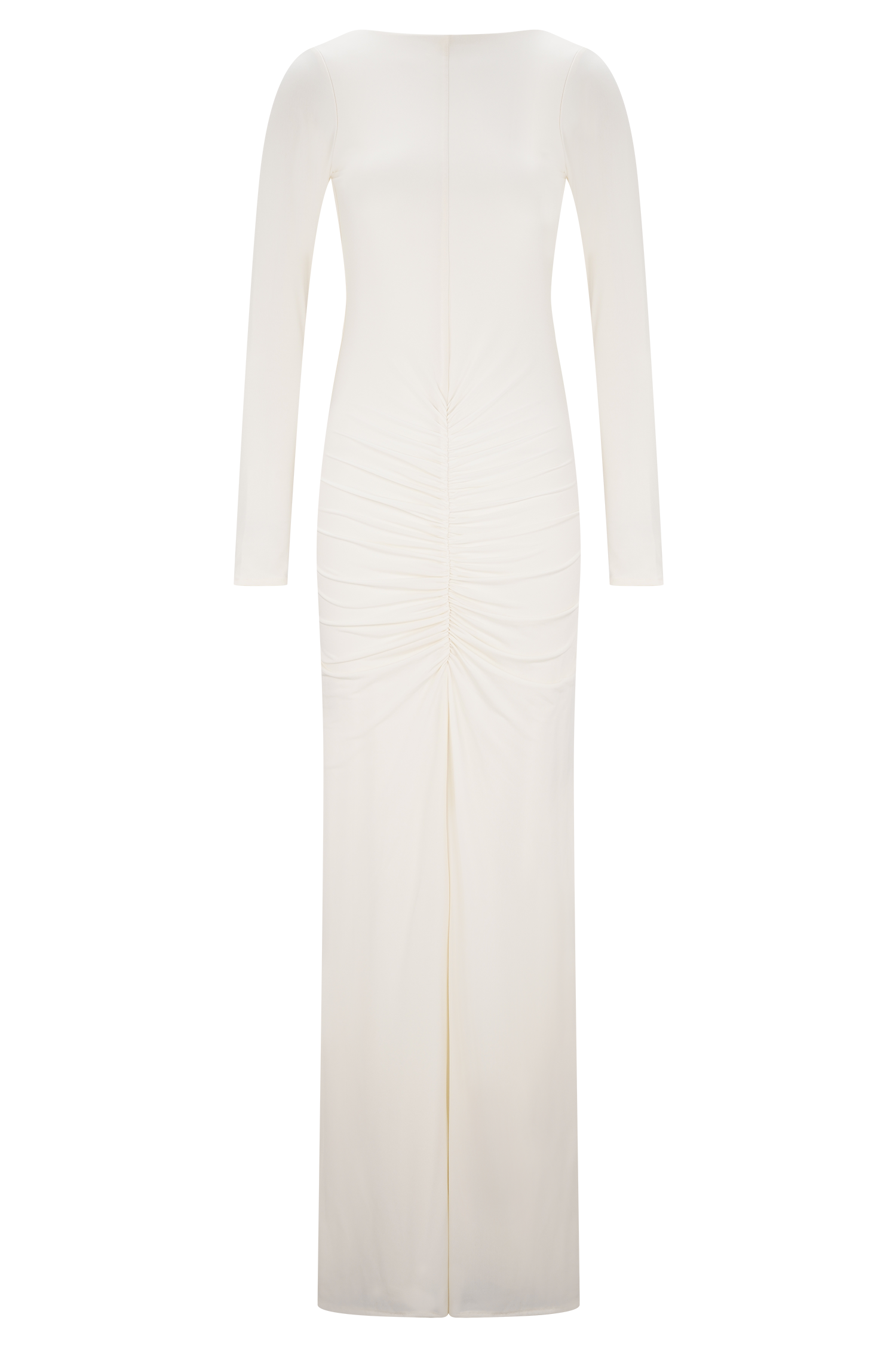 Louisa Long Sleeve Slinky Maxi Dress - Ivory #7