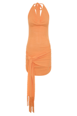 Lucien Cowl Neck Mini Dress - Apricot