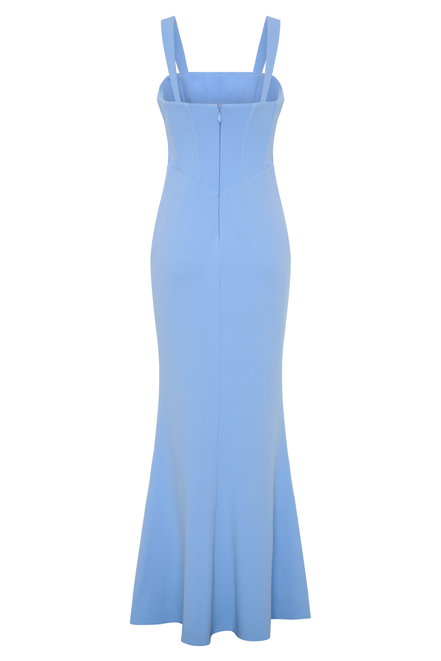 Luella Crepe Corset Maxi Dress - Cornflower Blue | MESHKI US Luella Crepe Corset Maxi Dress - Cornflower Blue | MESHKI US