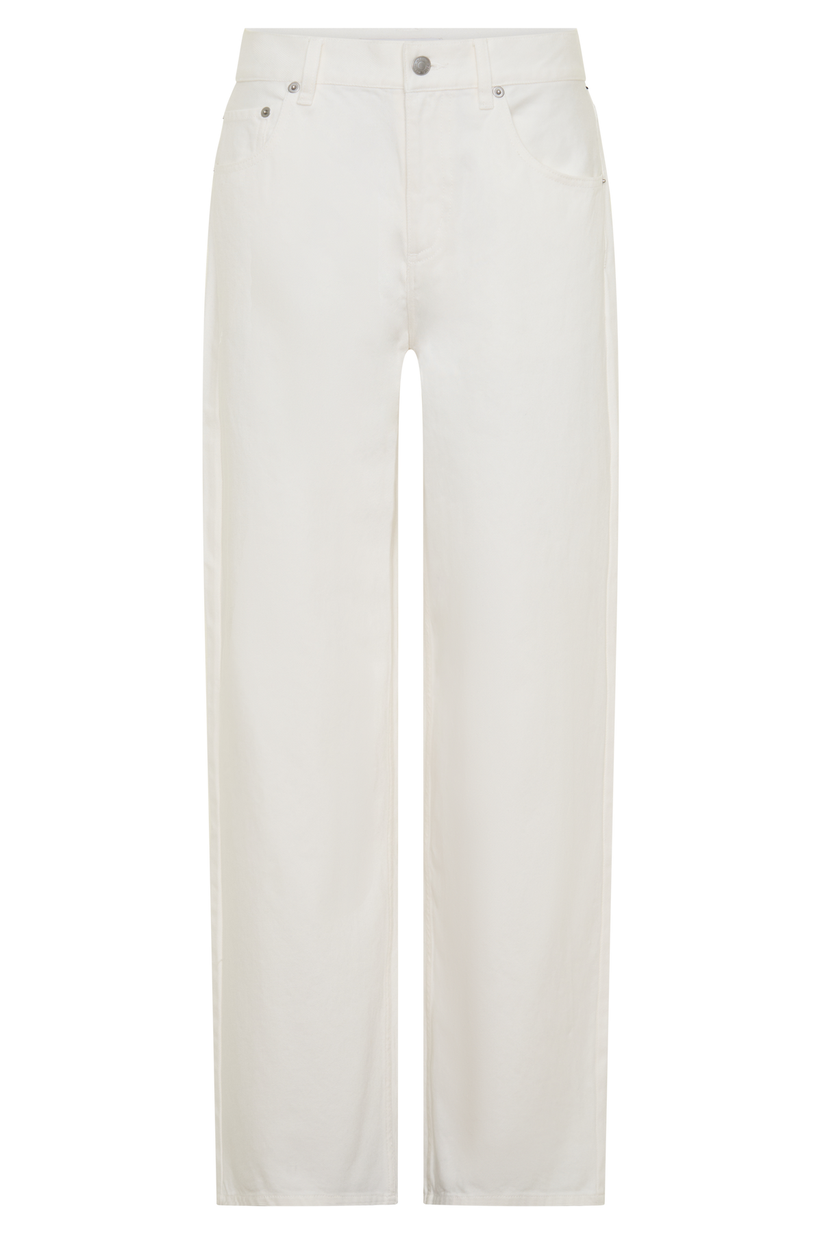 Mannon Mid Rise Denim Jeans - White/Tan #7
