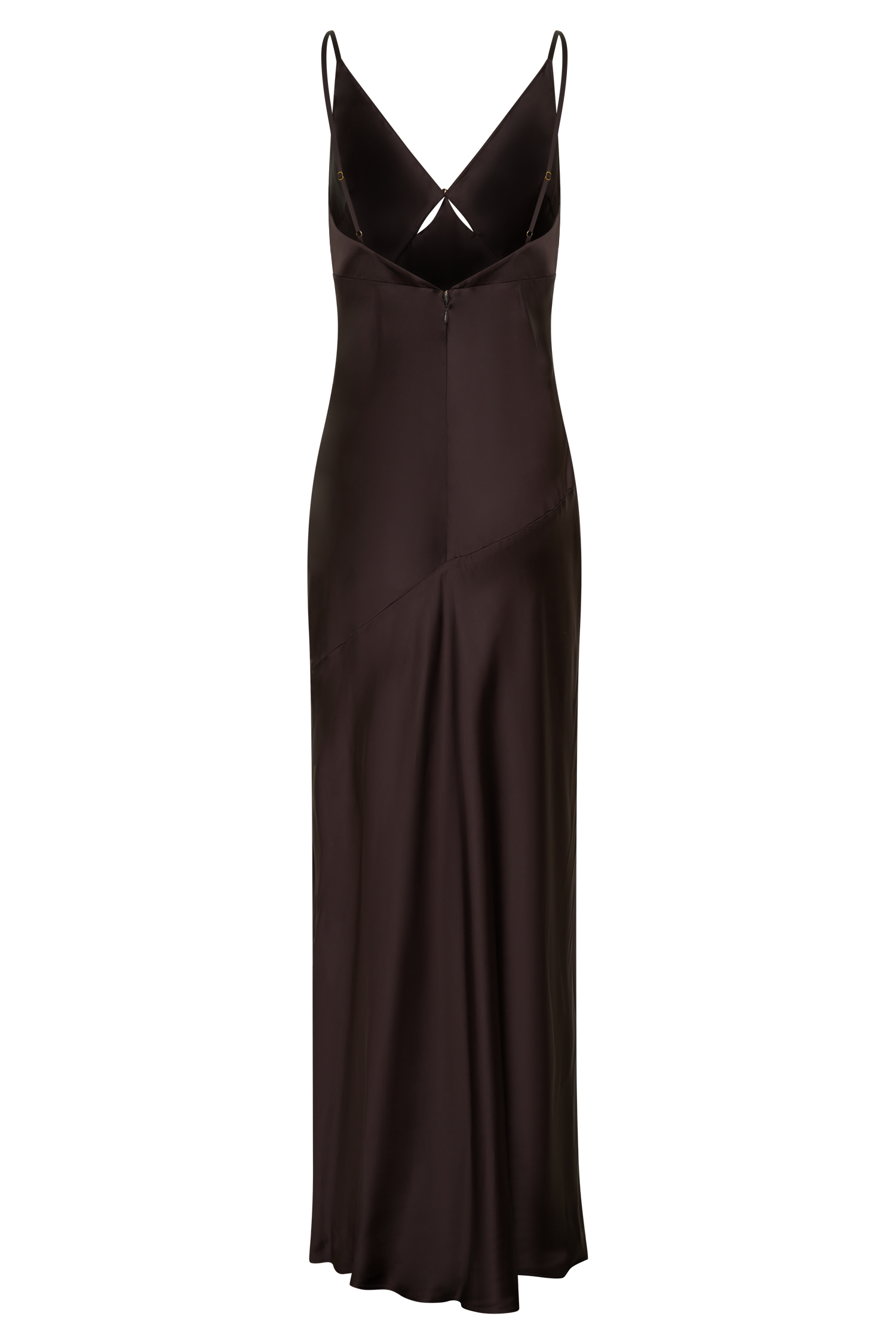 v neck backless satin long dress Maddison Maxi - Dark Chocolate Simple Red Off Shoulder creating tactile Color:AS PHOTO Short Sleeve