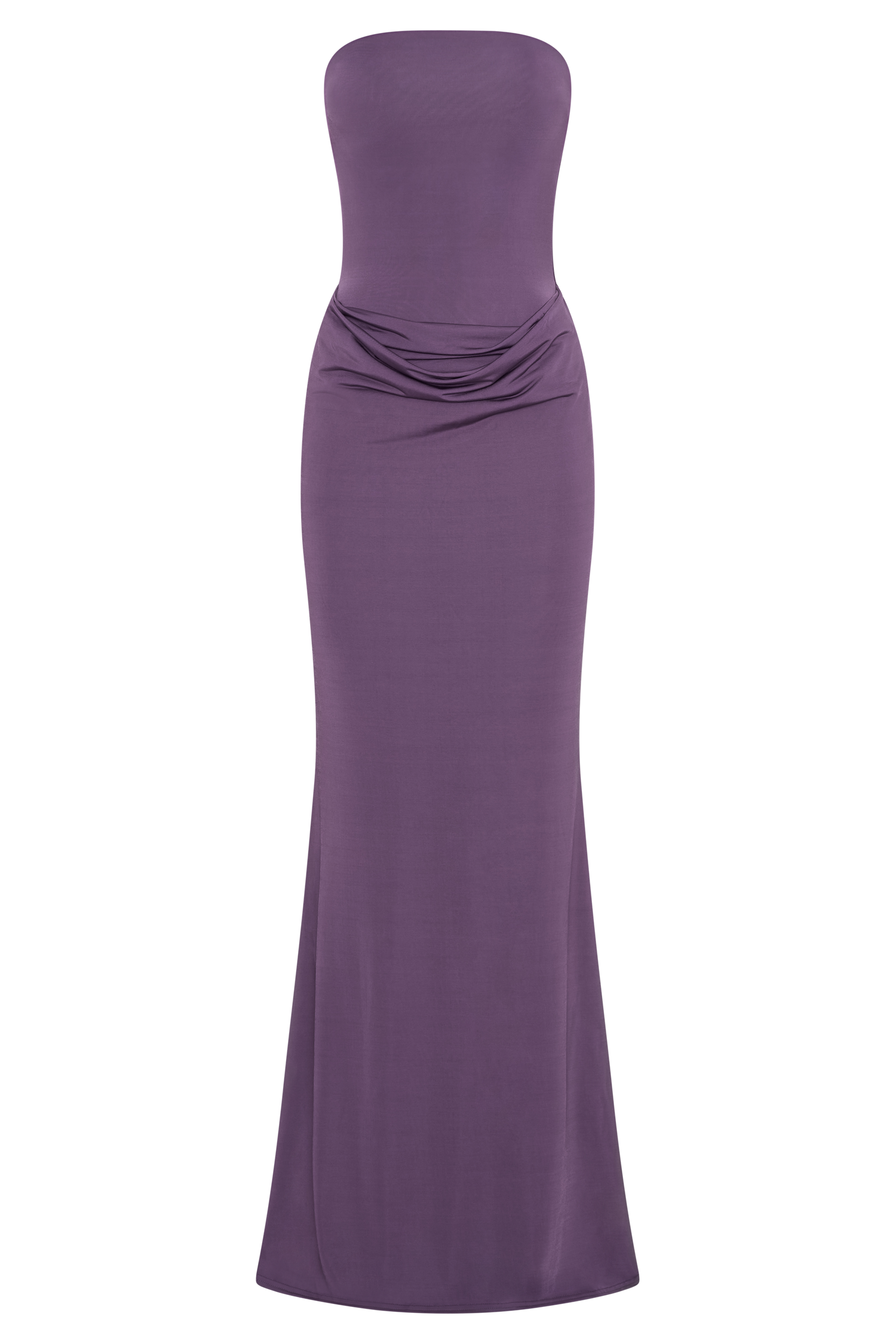 Madison Strapless Slinky Maxi Dress - Purple #8