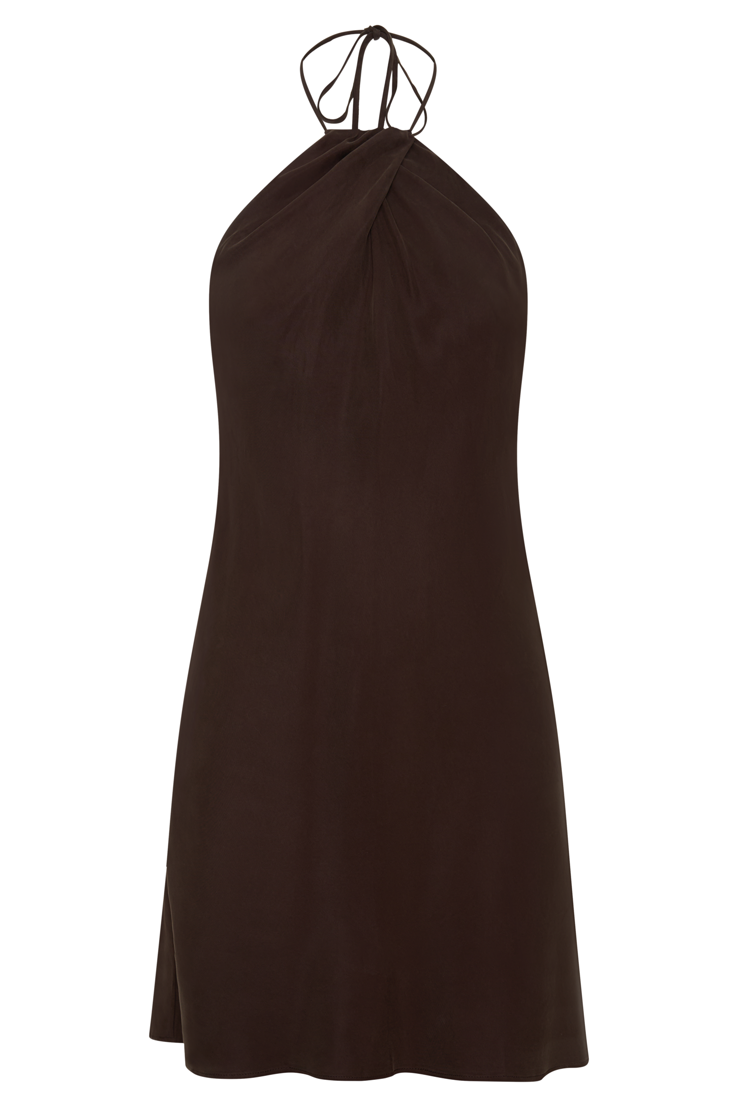 chocolate chiffon cutout halter mini dress Women's Chocolate Abstract Print Chiffon Halter Neck Mini Shift Dress