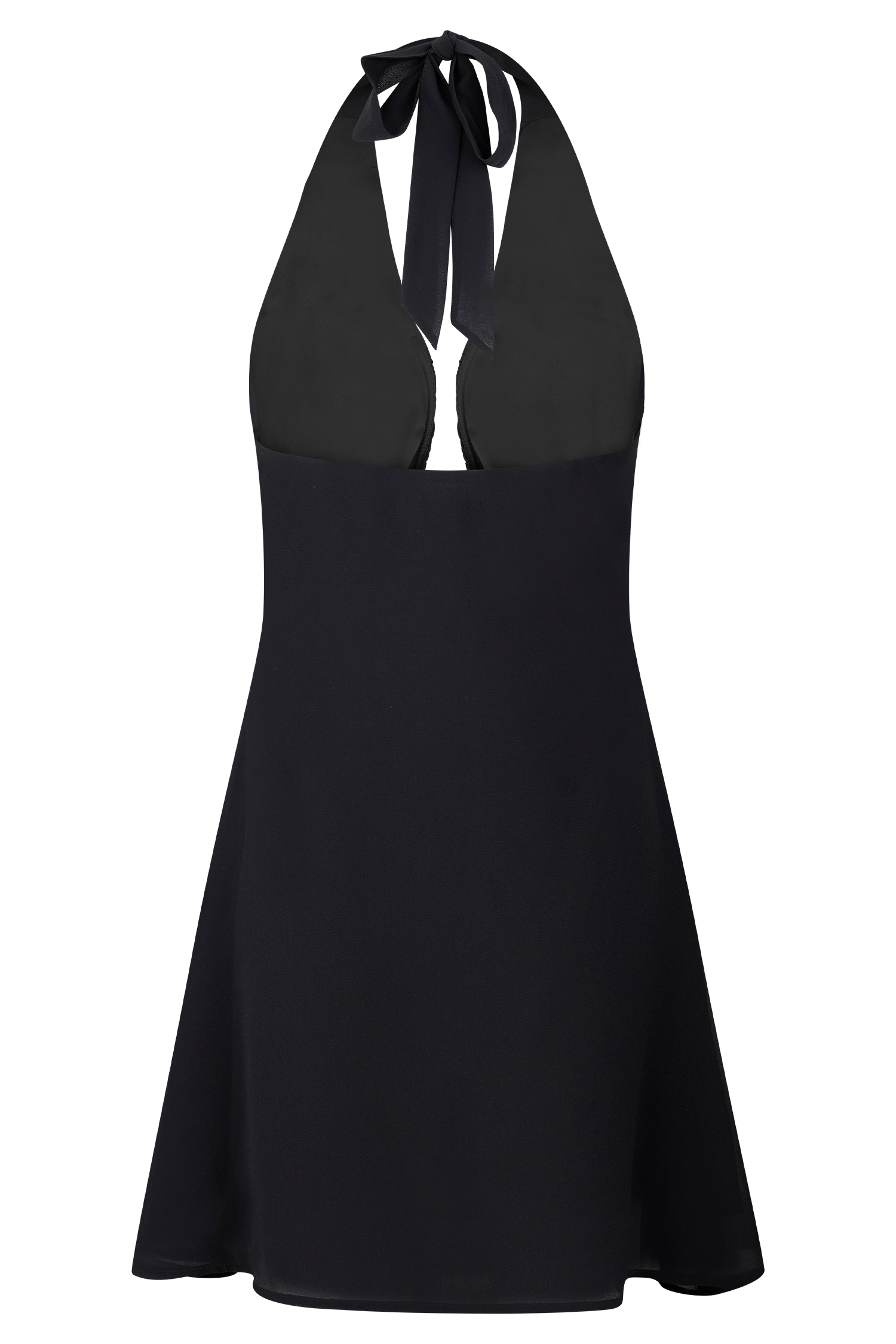 Malakhai Chiffon Halter Mini Dress - Black | MESHKI US Malakhai Chiffon Halter Mini Dress - Black | MESHKI US