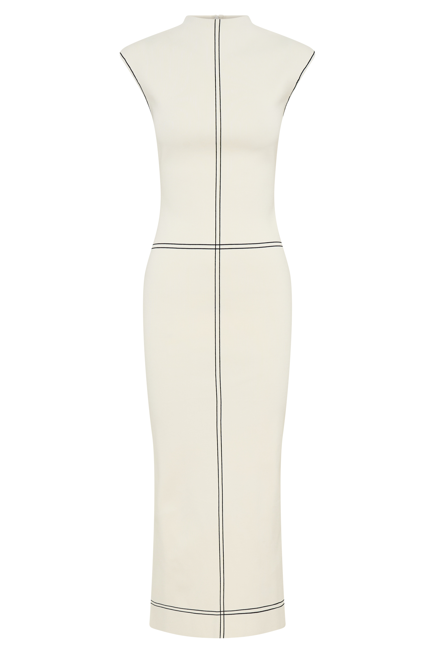 Malone Bandage Knit Midi Dress - Ivory | MESHKI US Malone Bandage Knit Midi Dress - Ivory | MESHKI US