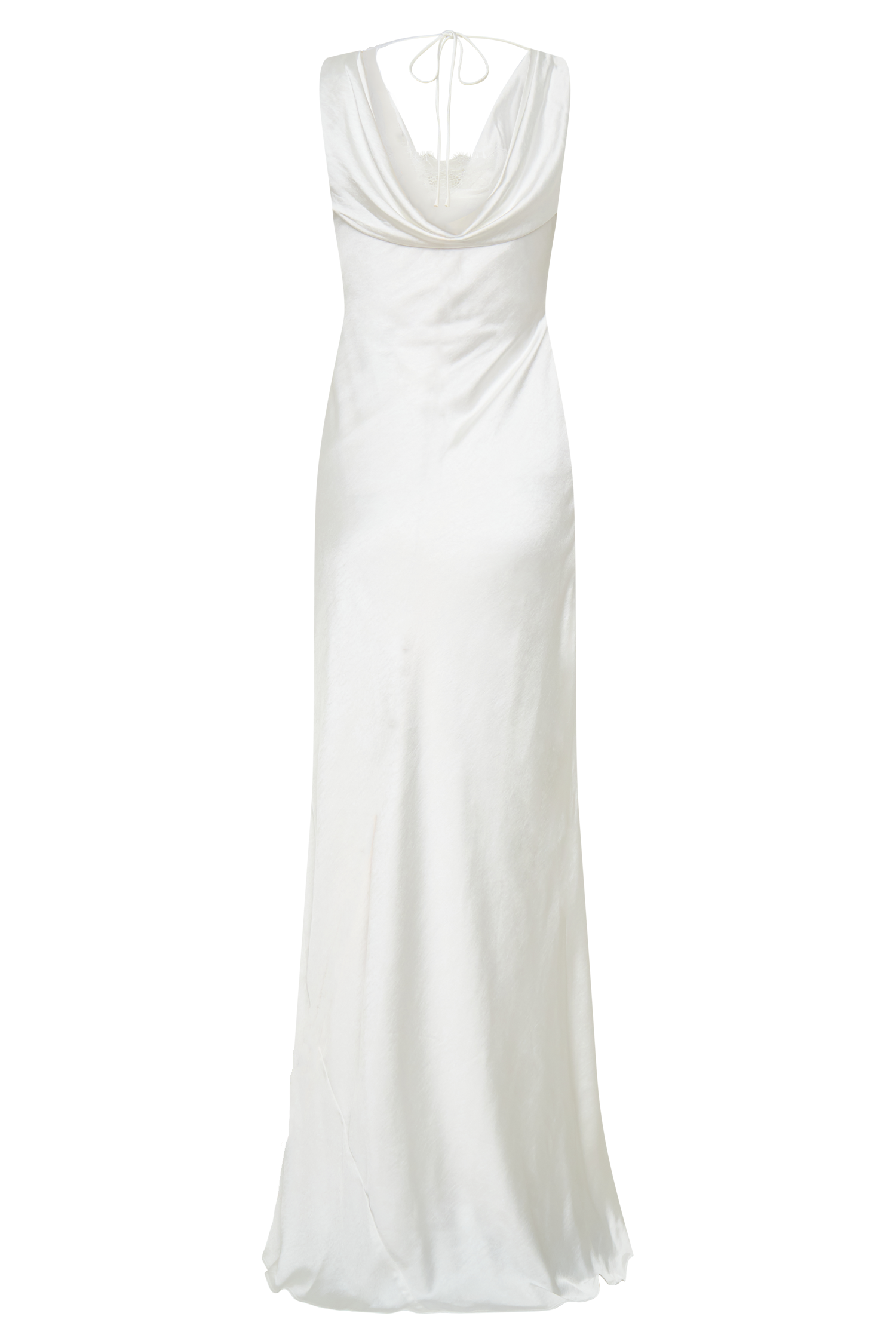aisle white satin cowl neck maxi dress REVOLVE ELLIATT Aisle White Satin Cowl Neck Maxi Dress Slip Size Small