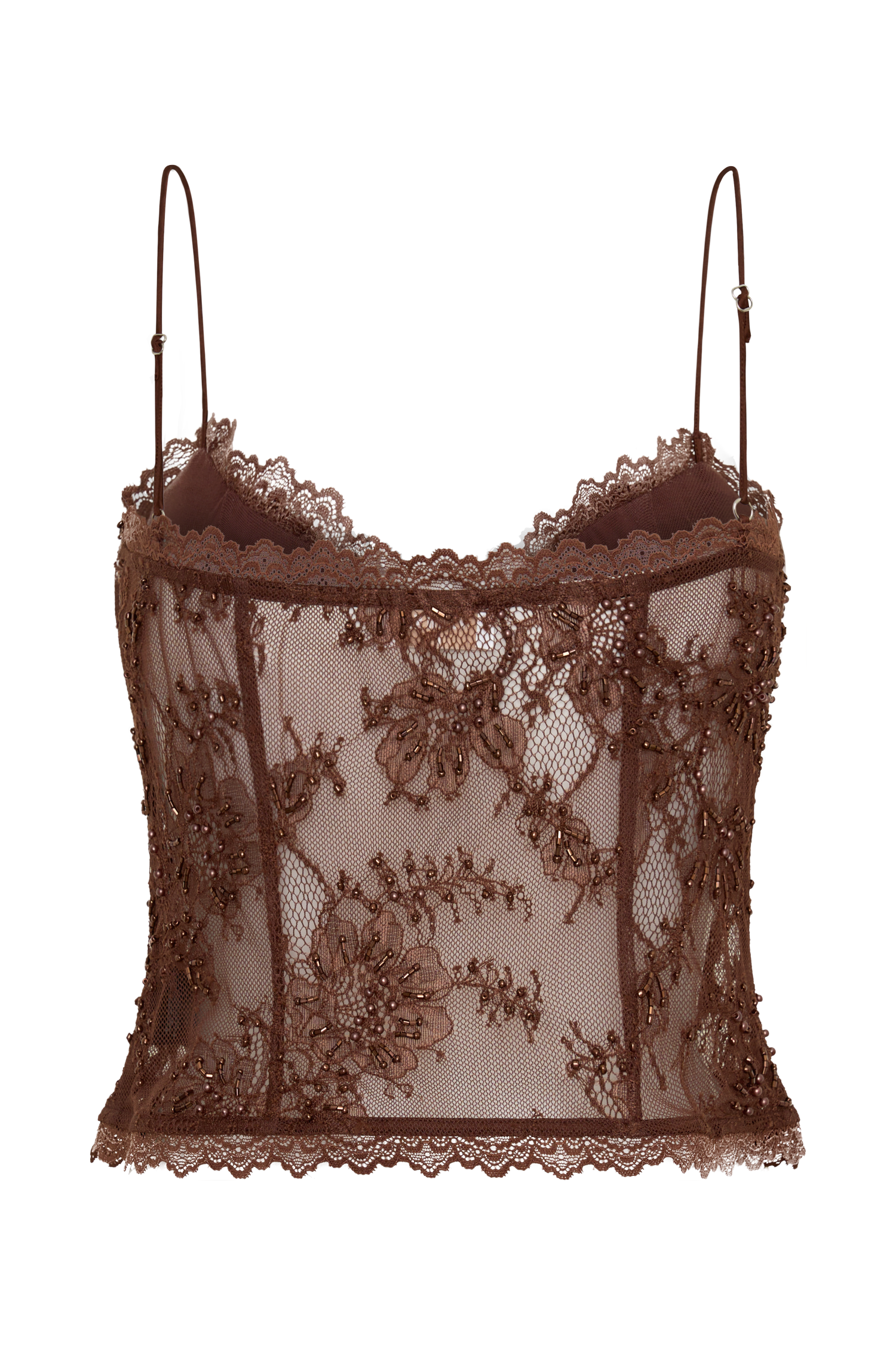 Marcelle Sweetheart Lace Top - Dark Chocolate #10