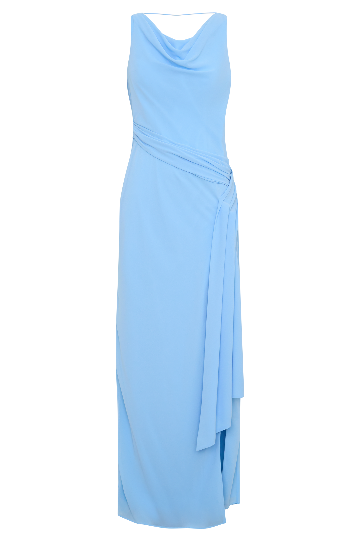 blue draped dress Marjorie Back Chiffon Maxi - Sky DIOR - Flared Mid-Length Style:Mini COLOR:As Photo(Green) Featuring a romantic bardot