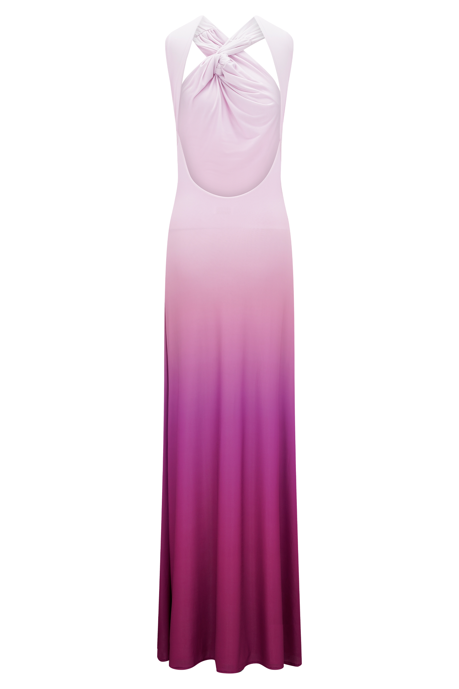 pink ombre maxi dress Marlee Asymmetrical Slinky - Color:ruby Shop By Need/Snap on Clothing 142 cm / 55.91 Light Pink 3D Flowers